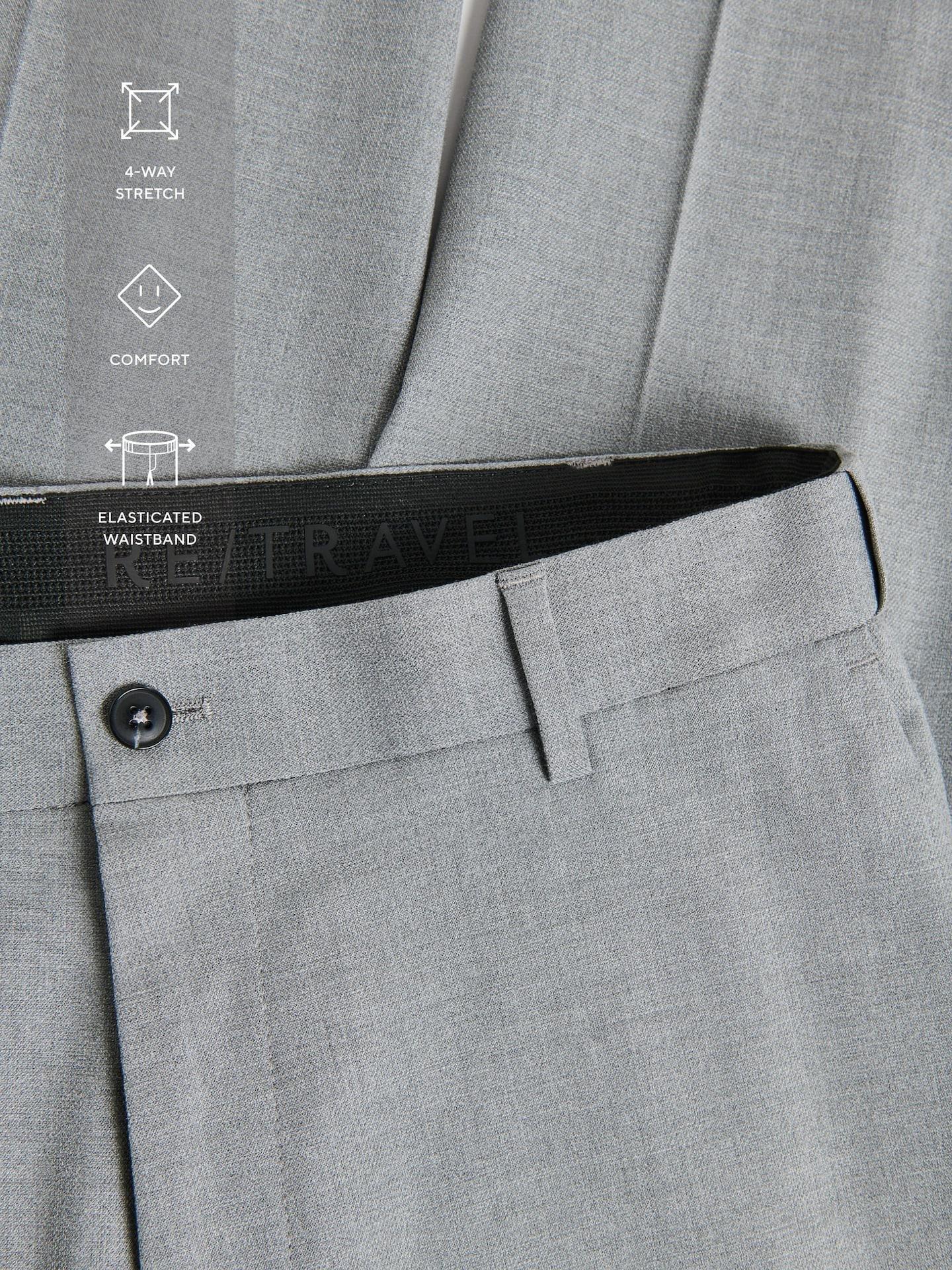 Grey Slim Suit Trousers, Grey, large image number 6
