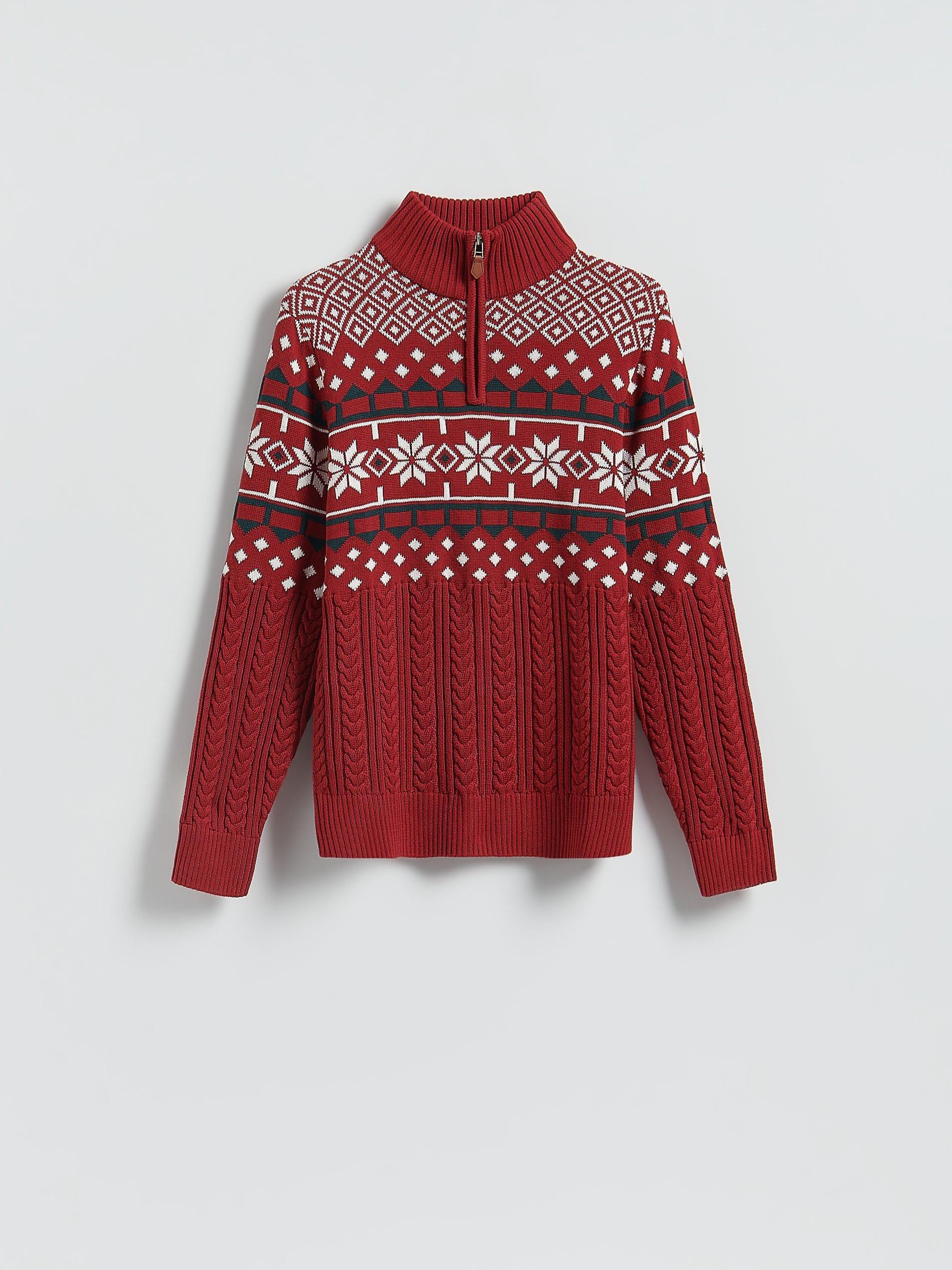 Red Jumper With Christmas Pattern, 7401_33P, medium