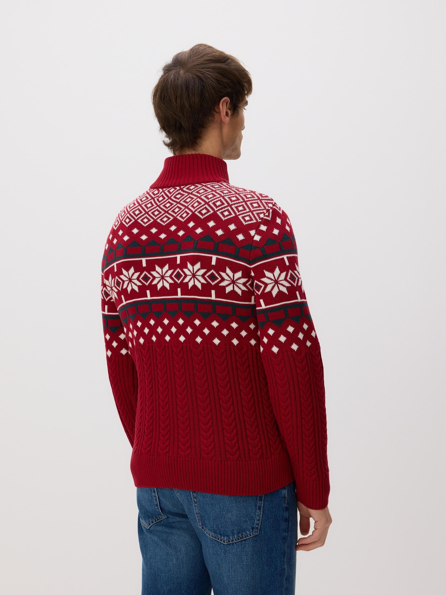 Red Jumper With Christmas Pattern, 7401_33P, large image number 3