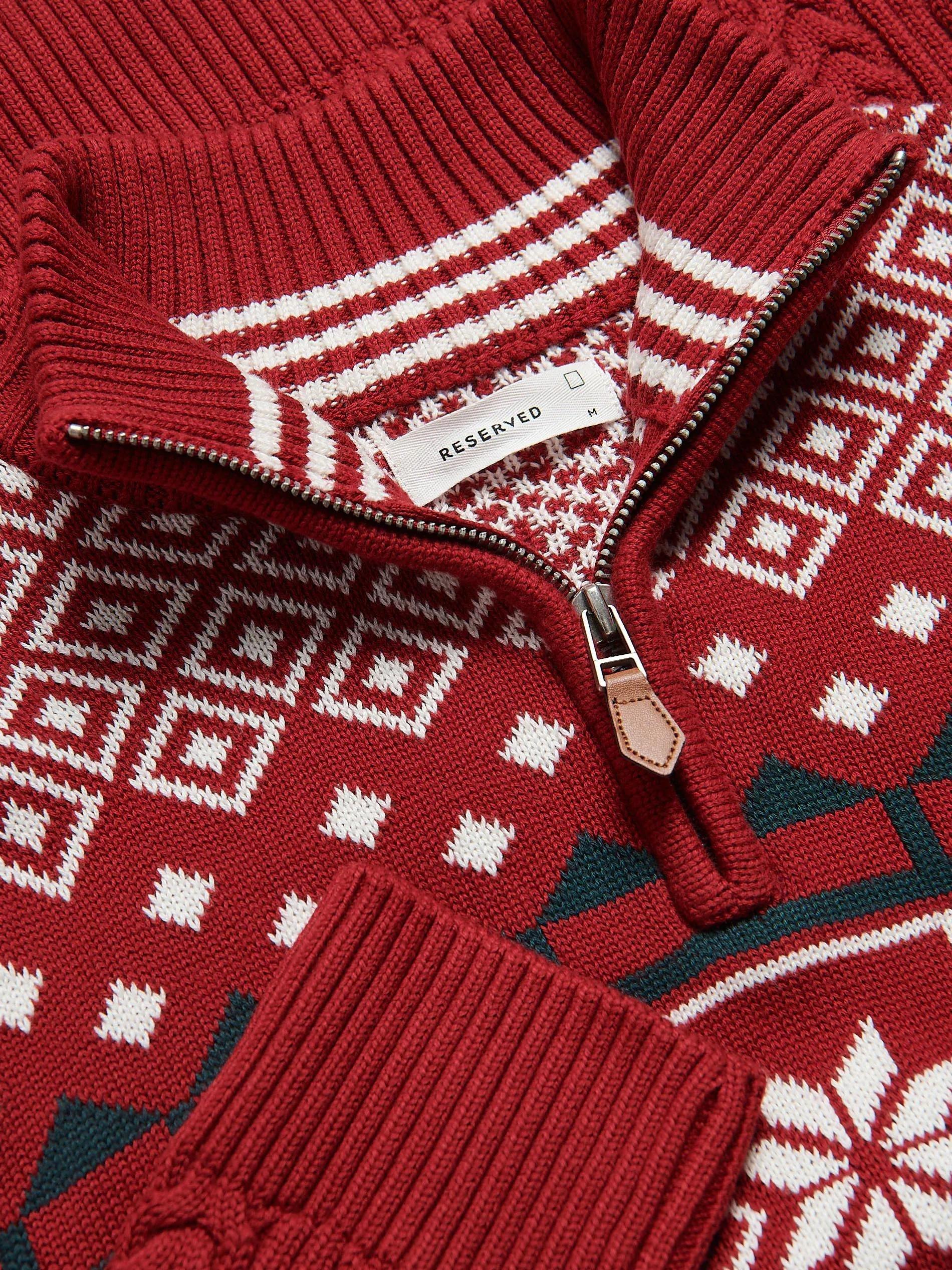 Red Jumper With Christmas Pattern, 7401_33P, large image number 5