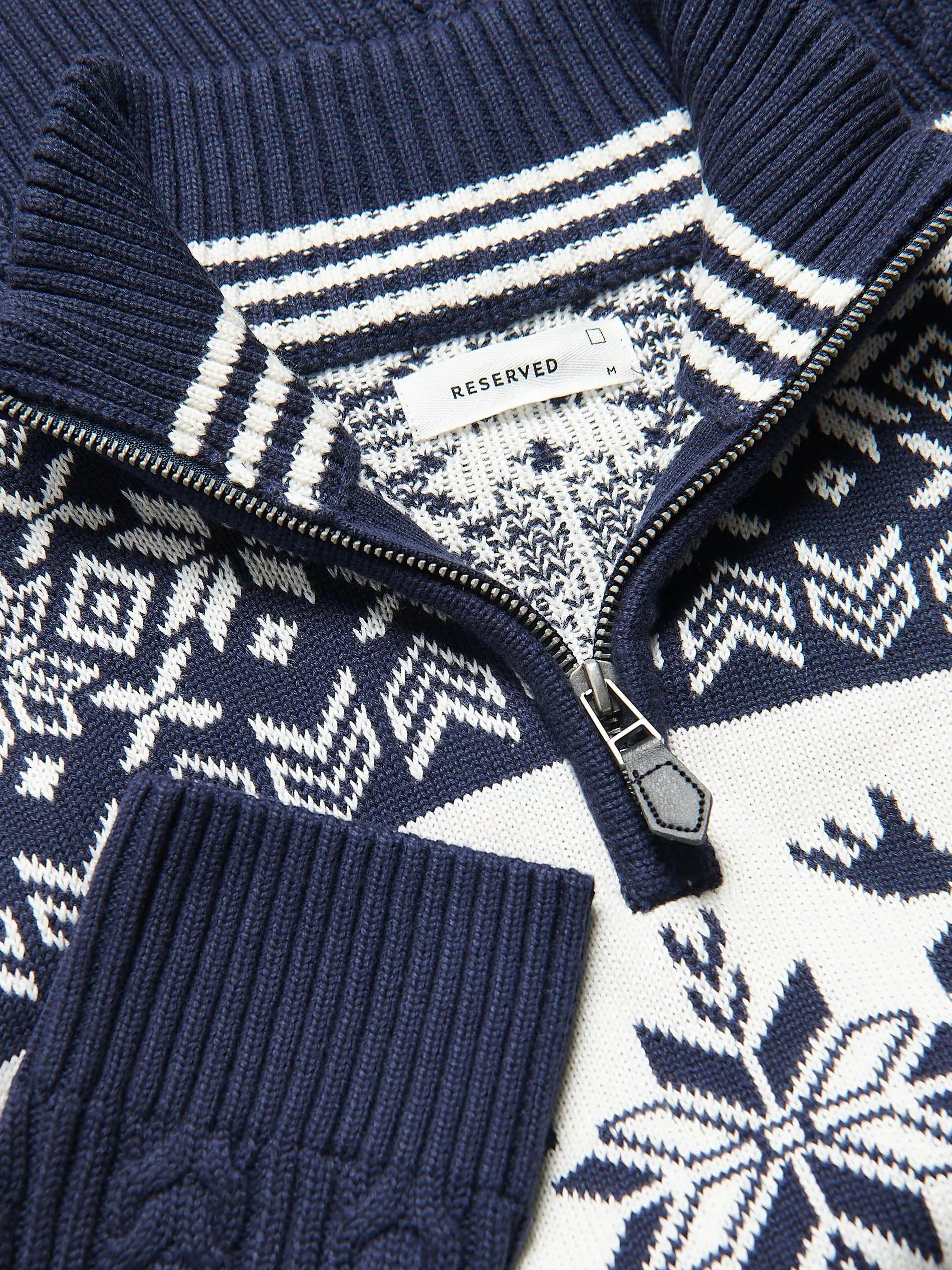 Navy Turtleneck Sweater, Navy, large image number 1