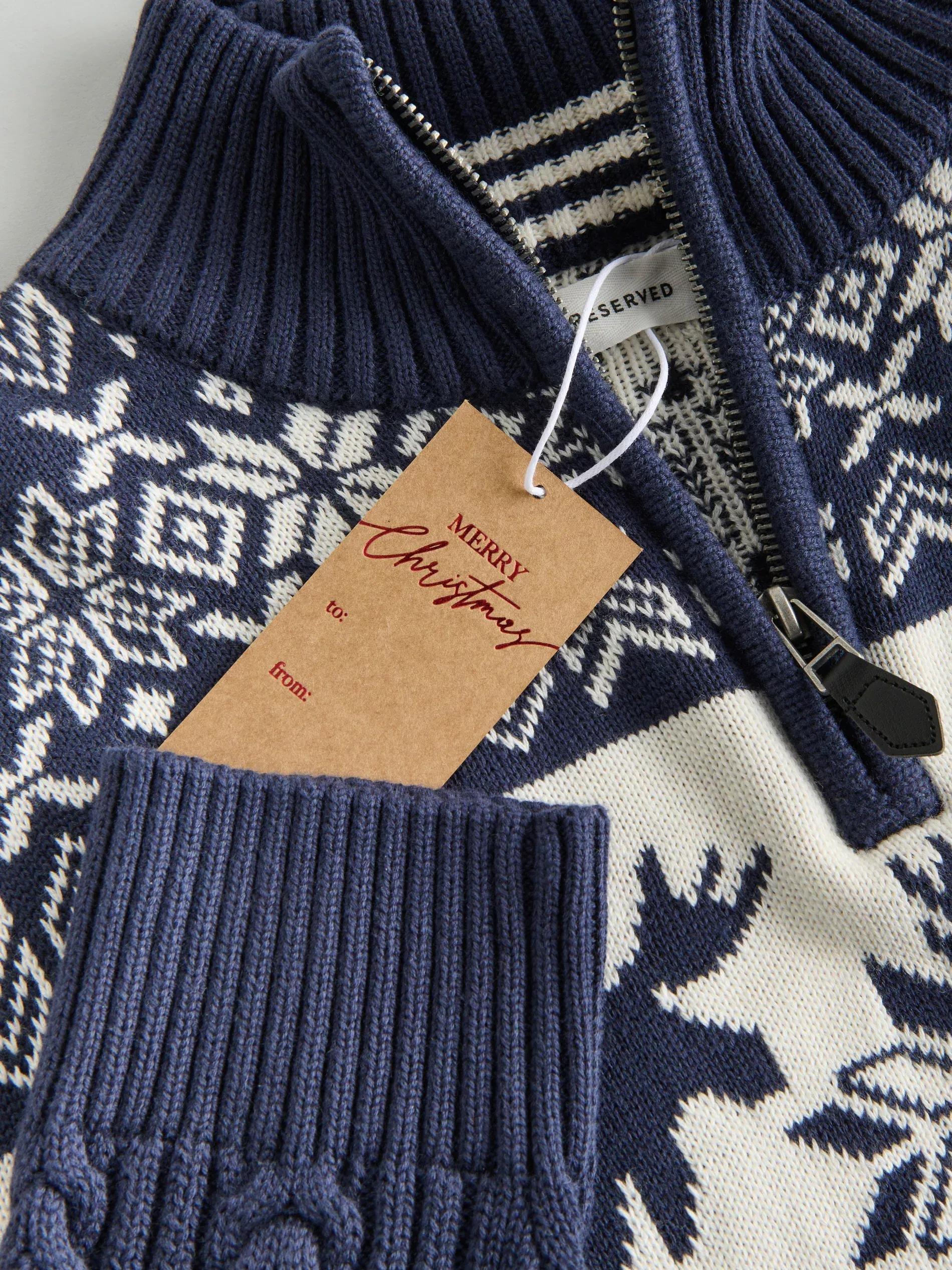 Navy Turtleneck Sweater, Navy, large image number 3