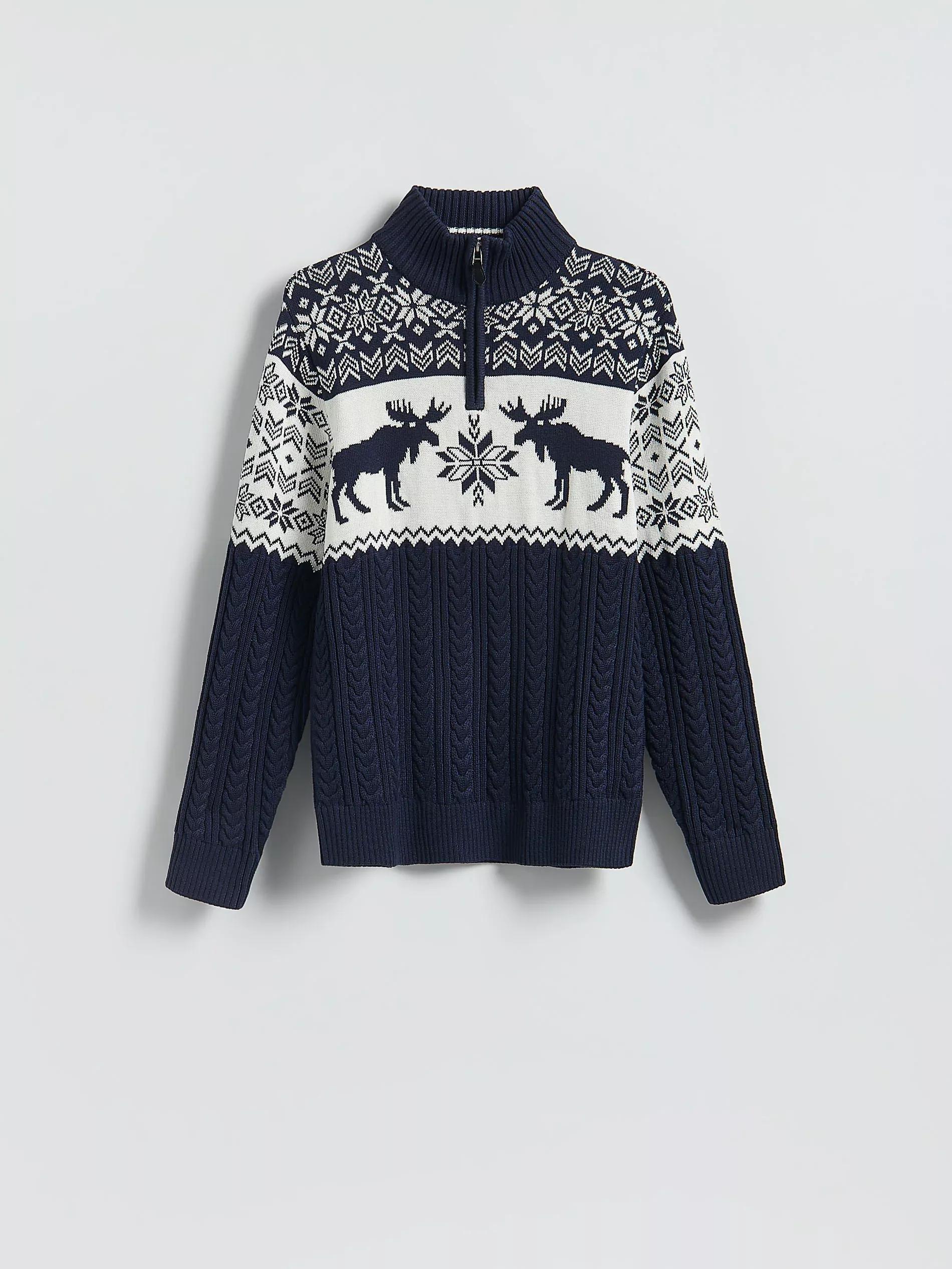 Navy Turtleneck Sweater, Navy, large image number 4