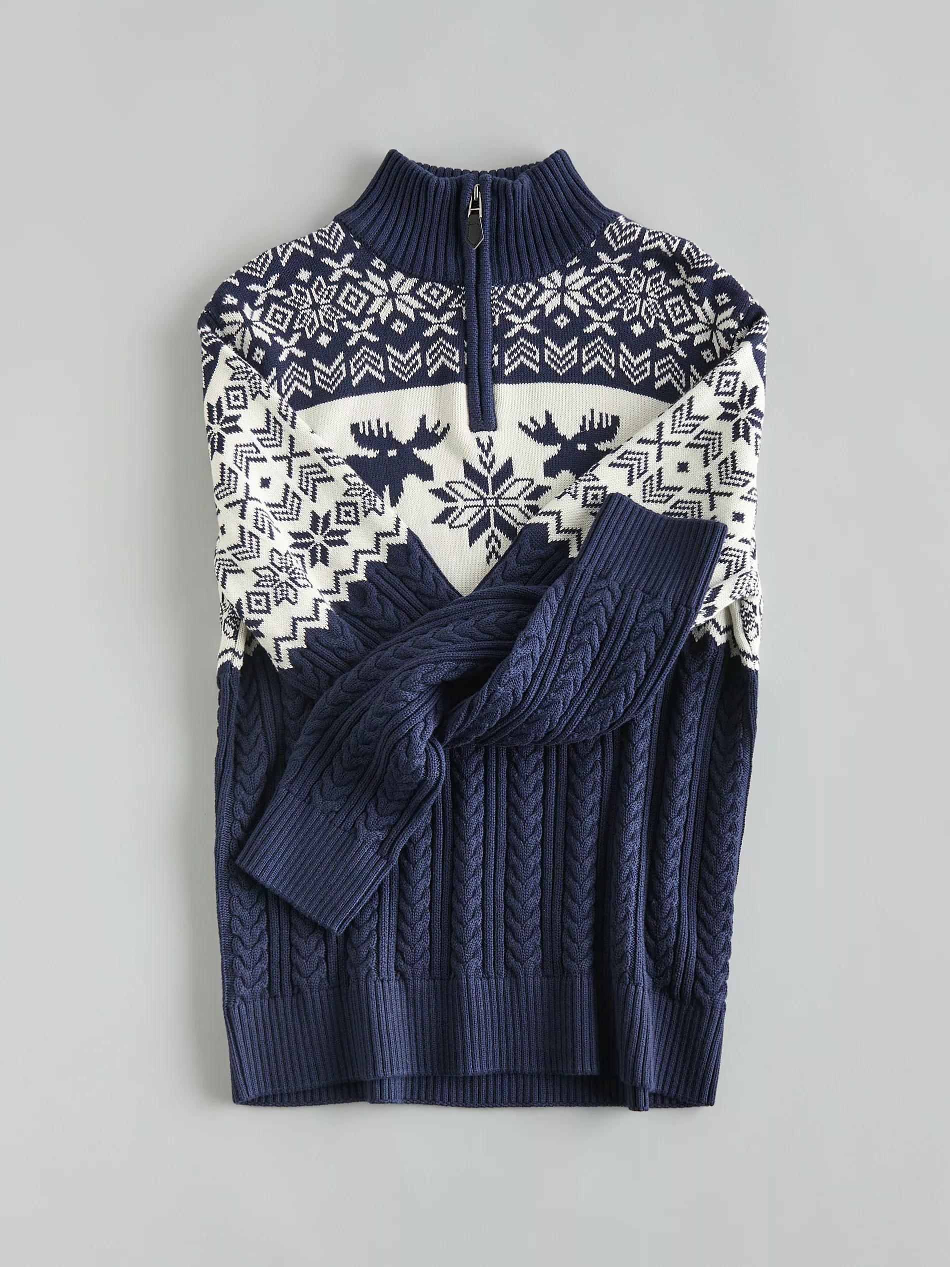 Navy Turtleneck Sweater, Navy, large image number 5