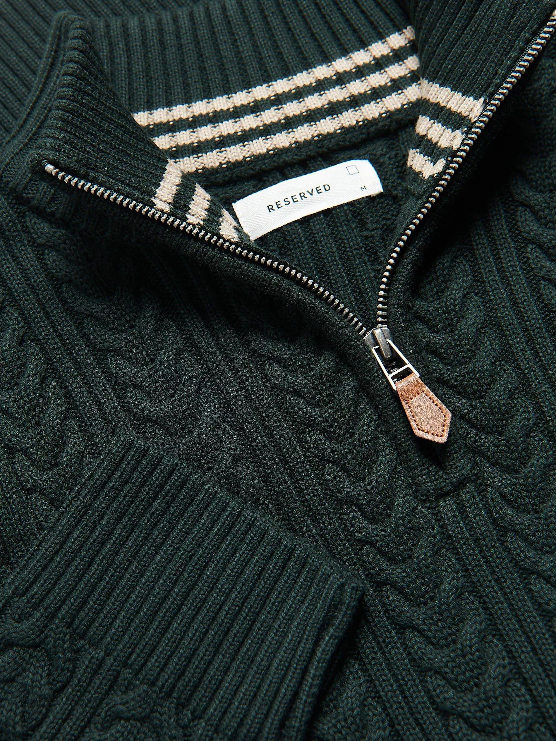 Green Turtleneck Sweater, Khaki, medium