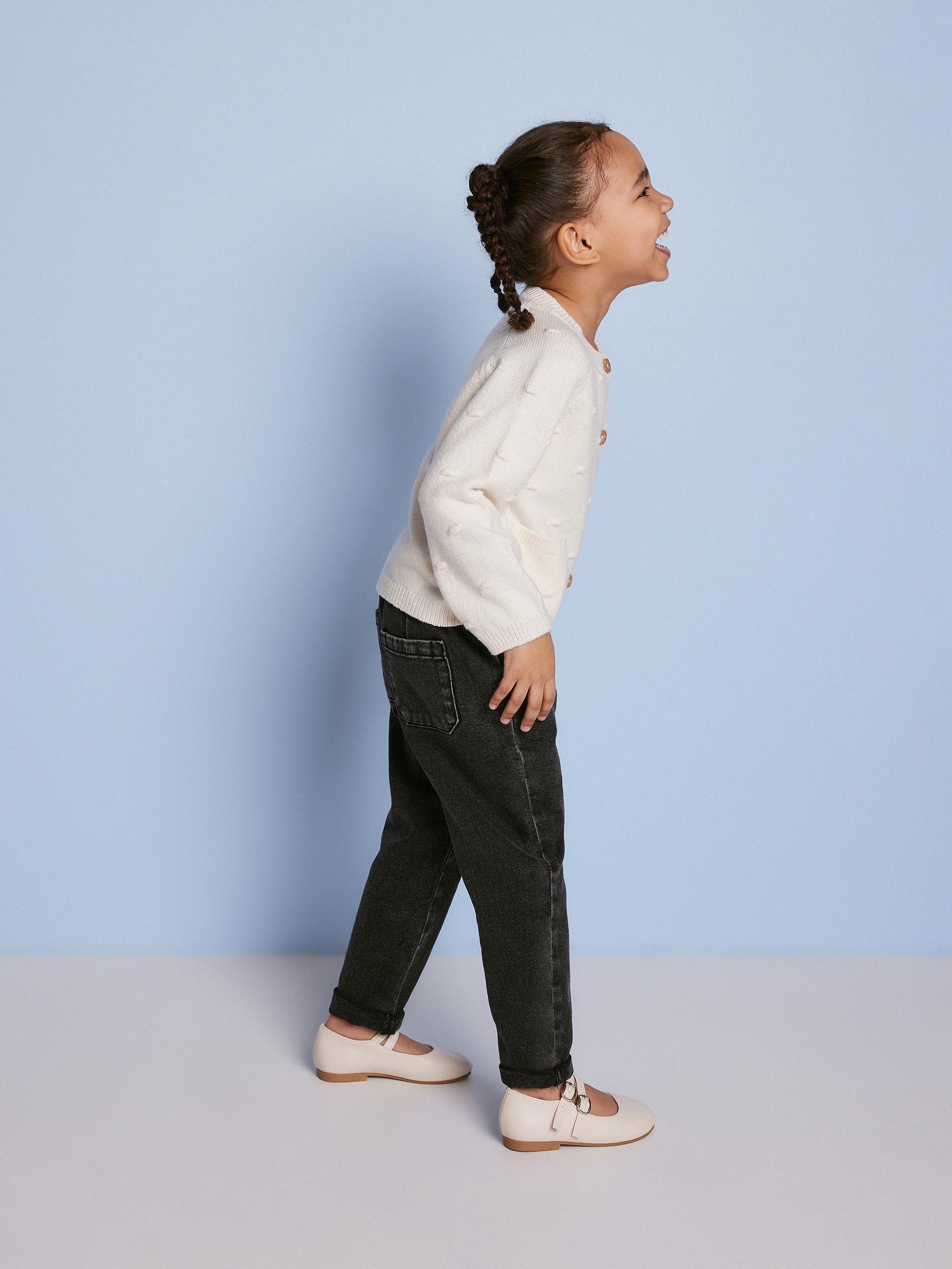 Grey Classic Denim Baggy Trousers, Kids Boys, , large image number 4