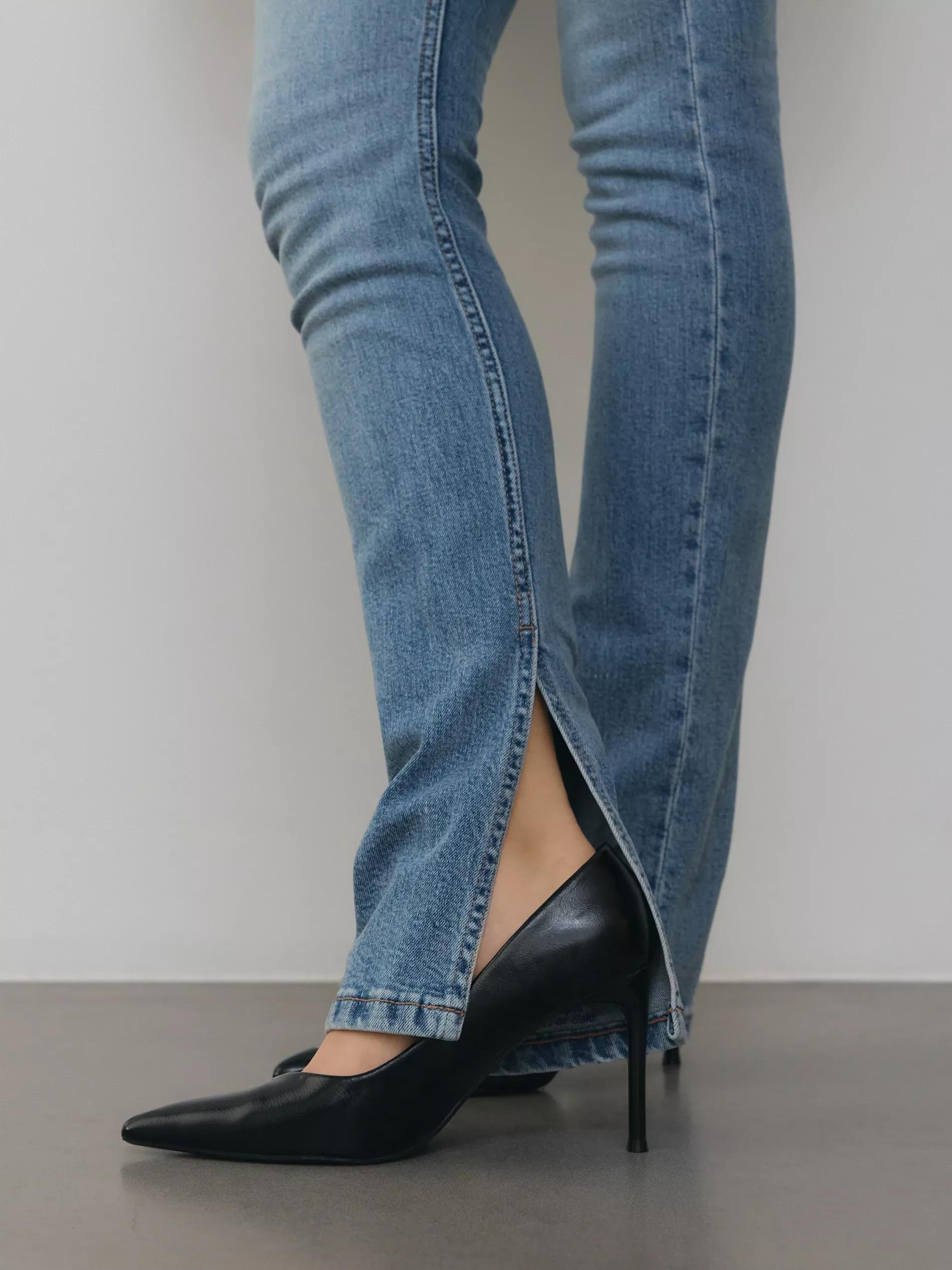 Blue High-Waisted Slim Jeans, Blue, medium