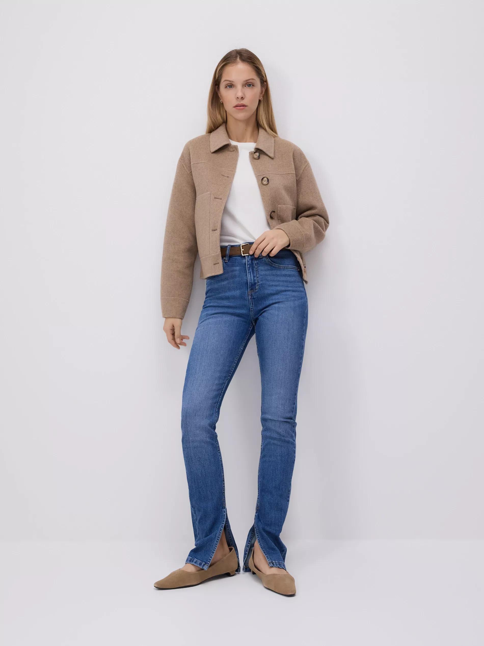 Blue Plain Dark Wash Jeans, , large image number 0