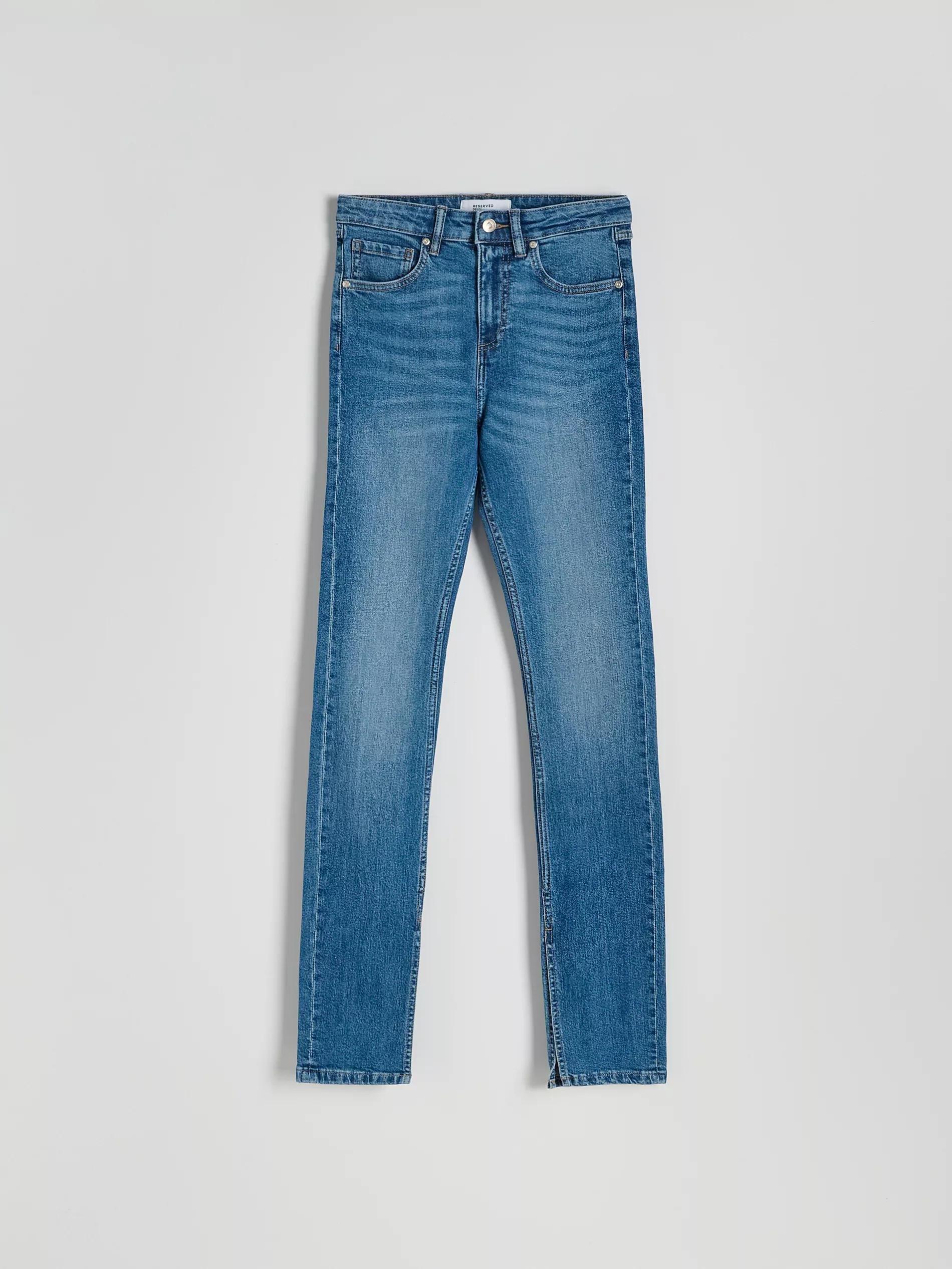 Blue Plain Dark Wash Jeans, , large image number 5