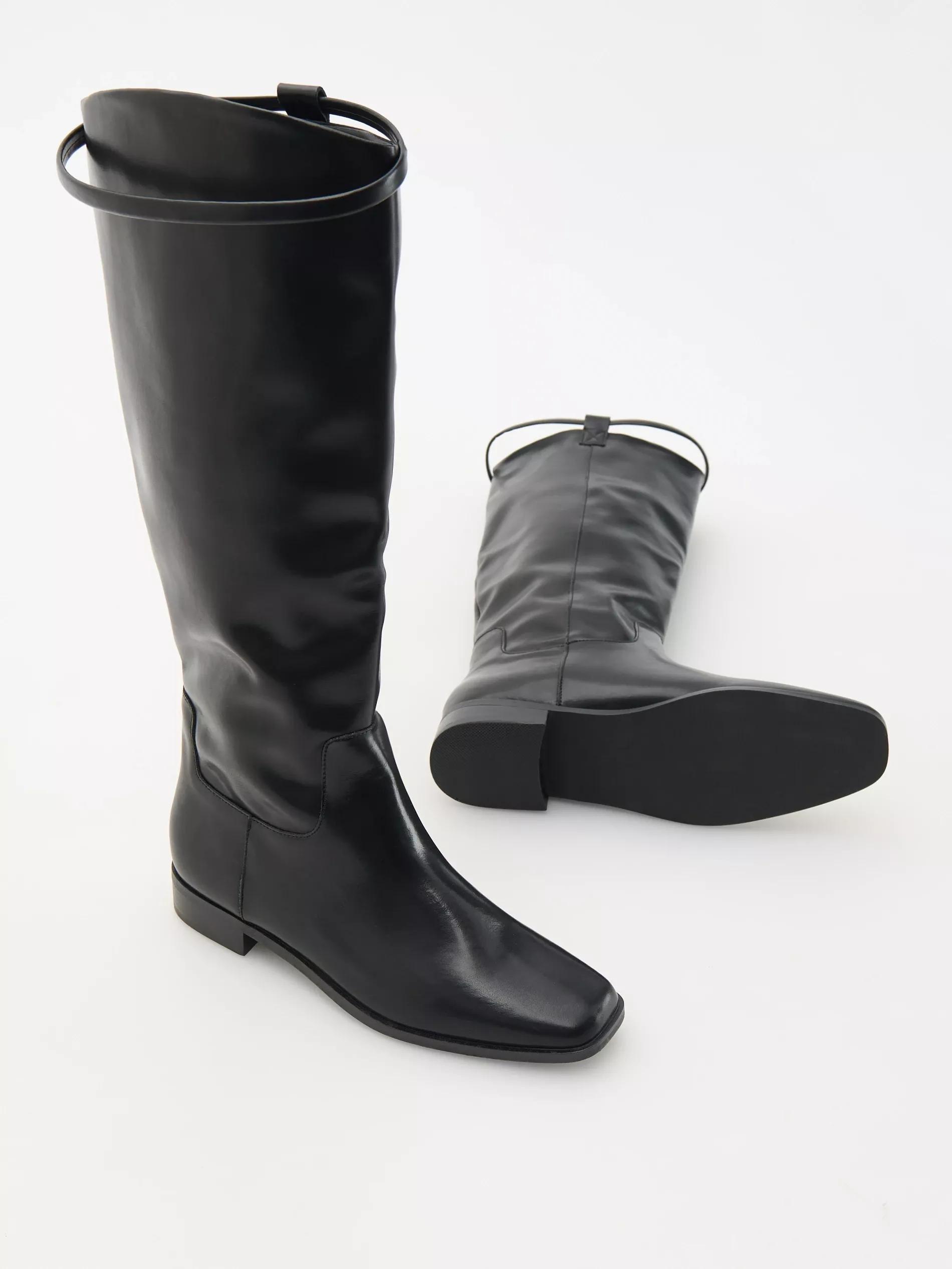 Black Square Top Boots, , large image number 3