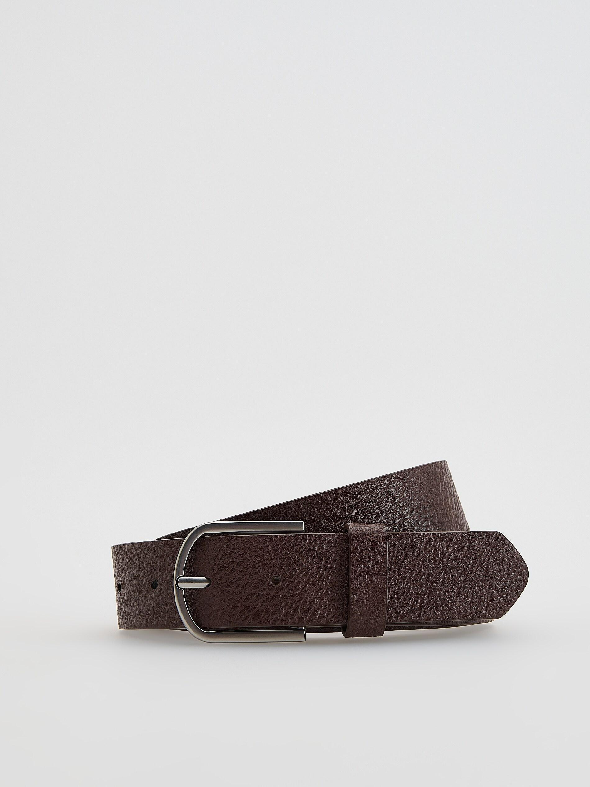 BROWN Buckle belt, Brown, medium