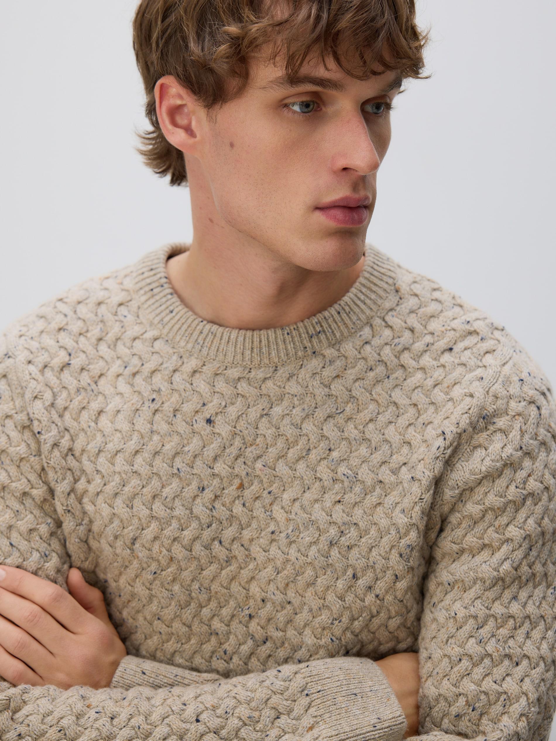MEN`S SWEATER BEIGE, Beige, large image number 0