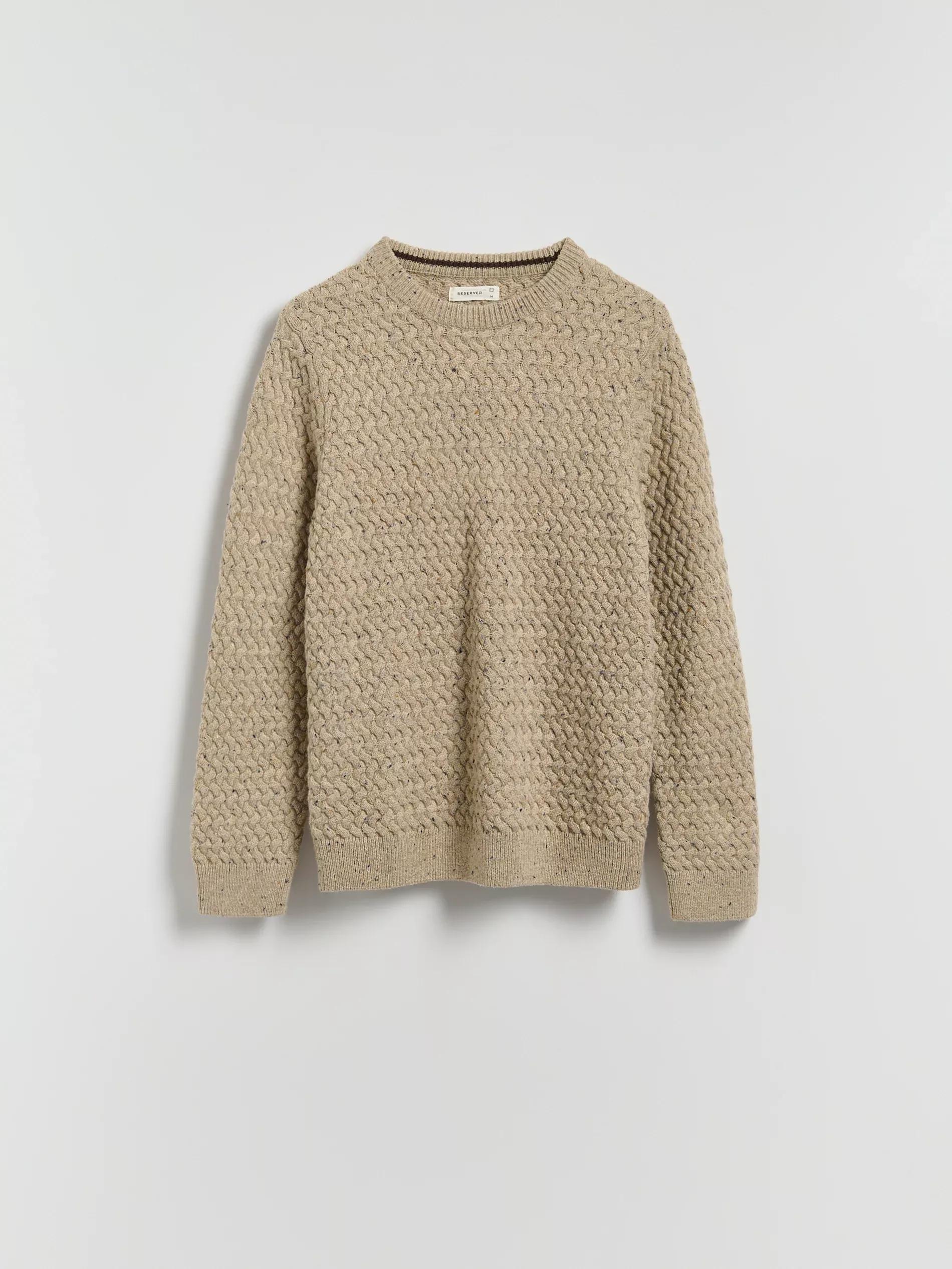 MEN`S SWEATER BEIGE, Beige, large image number 4