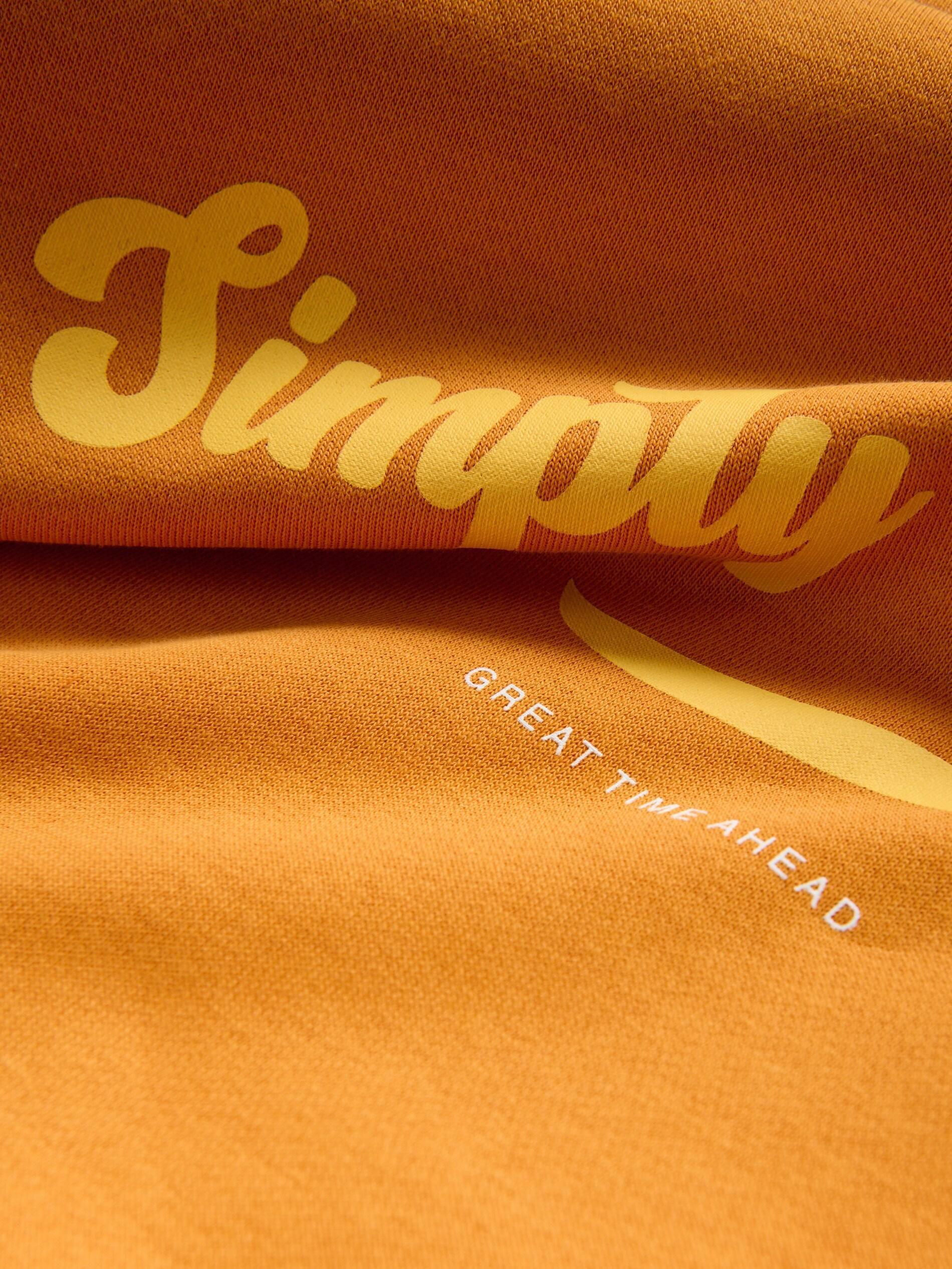 سويت شيرت بقصة واسعة غني بالقطن برتقالي, Orange, medium