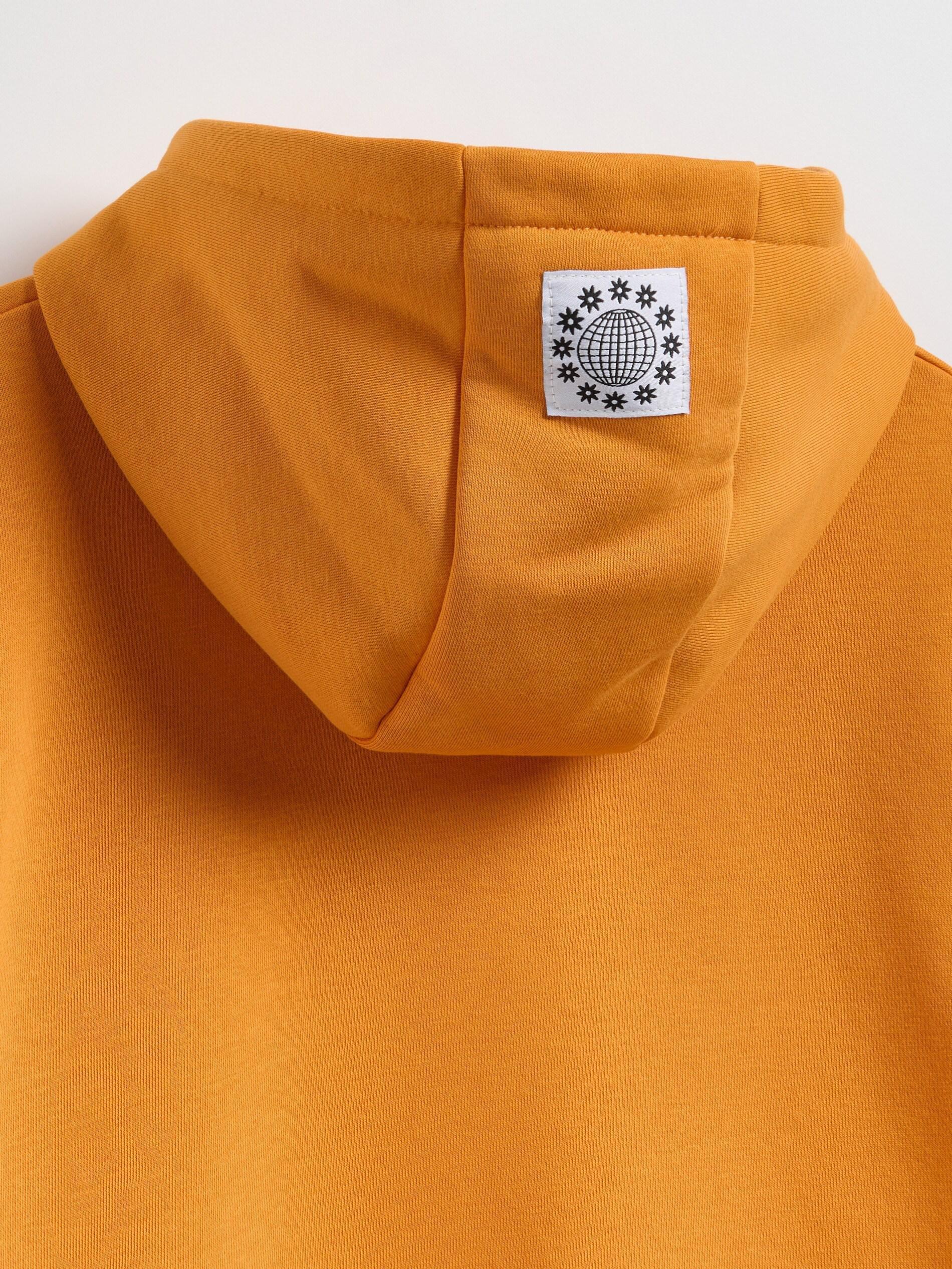 سويت شيرت بقصة واسعة غني بالقطن برتقالي, Orange, medium