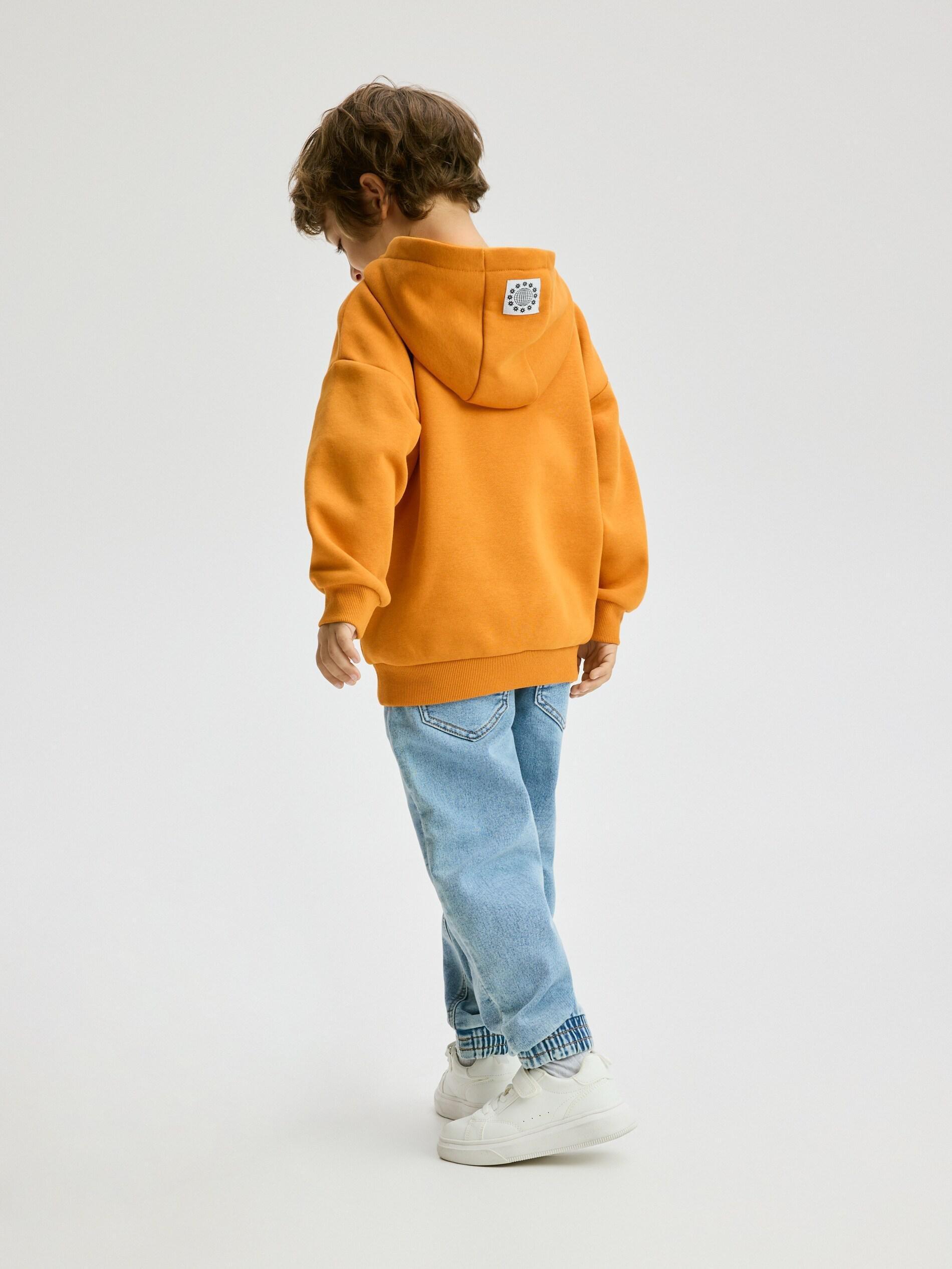 Orange Oversized Cotton Rich Sweatshirt, Orange, large image number 5