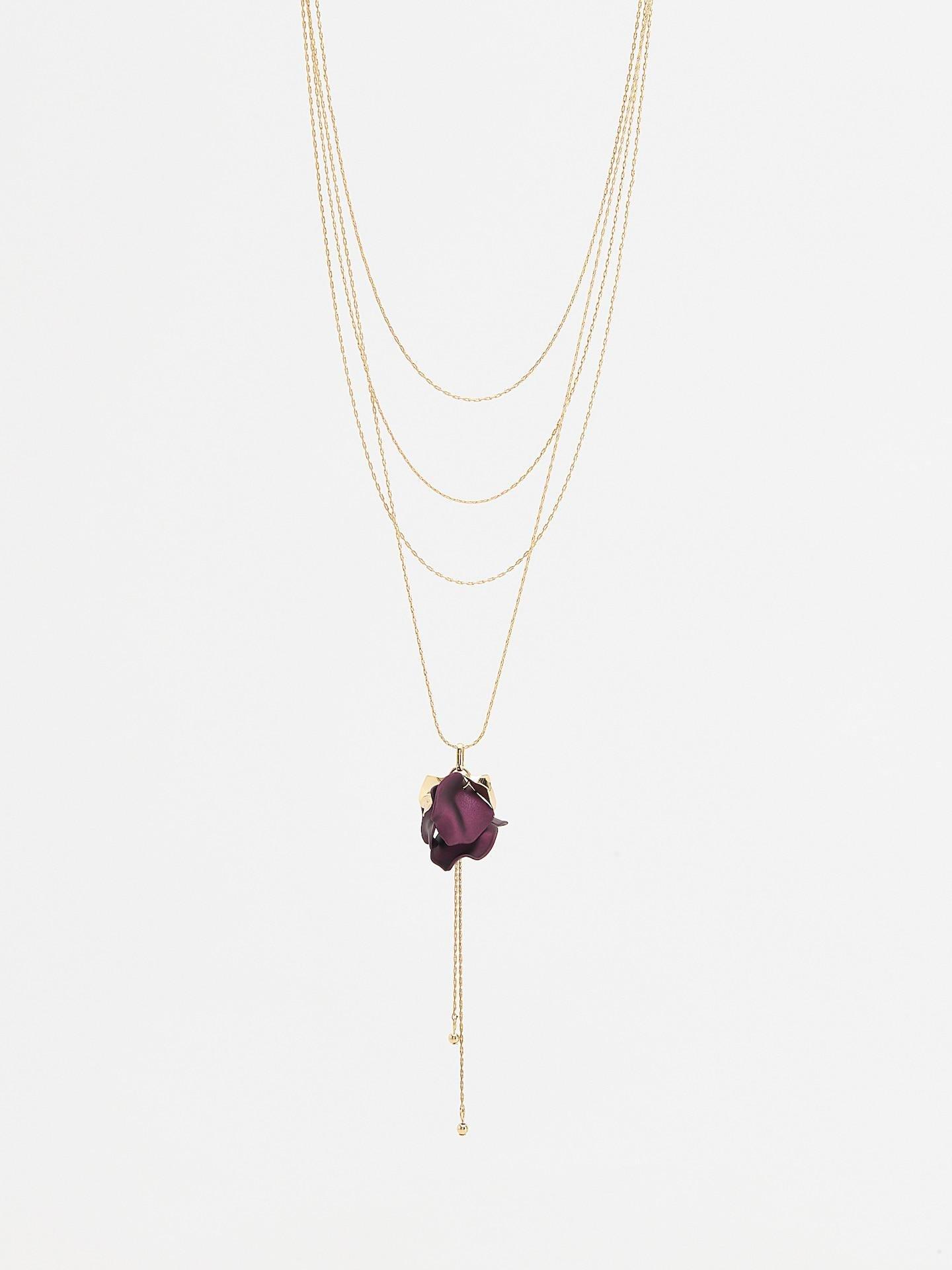 Purple Necklace With Pendant, Purple, medium