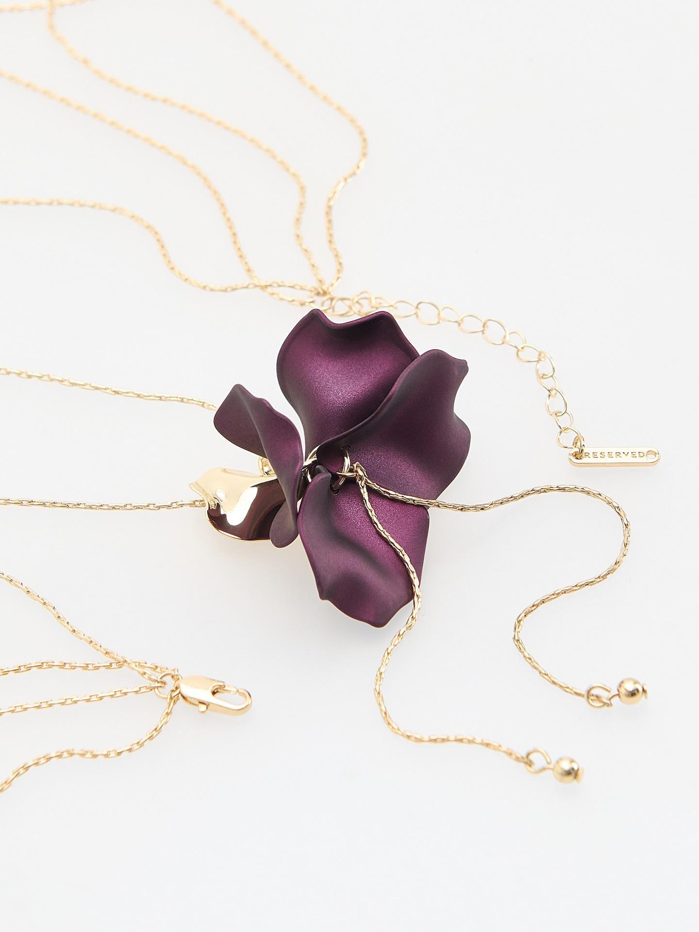 Purple Necklace With Pendant, Purple, medium