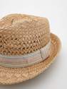Reserved - Brown Braided Hat With Decorative Ribbon, Boys