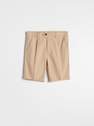Reserved - Beige Linen Blend Fabric Shorts