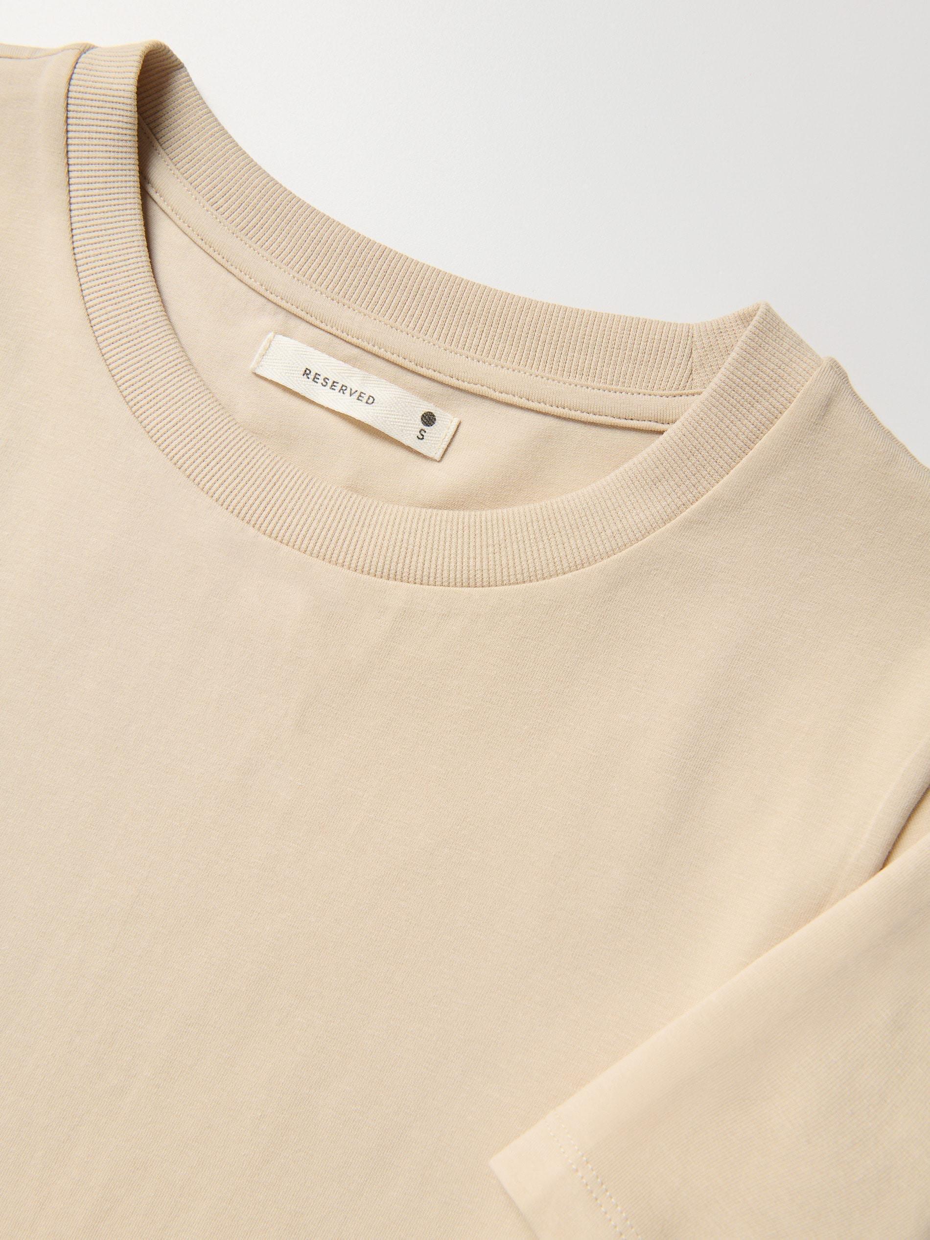 Beige Regular Fit T-Shirt, Ivory, large image number 3