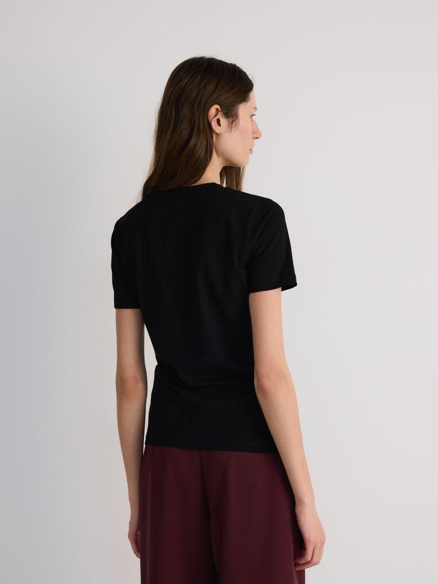 Black Regular T-Shirt, , large image number 2