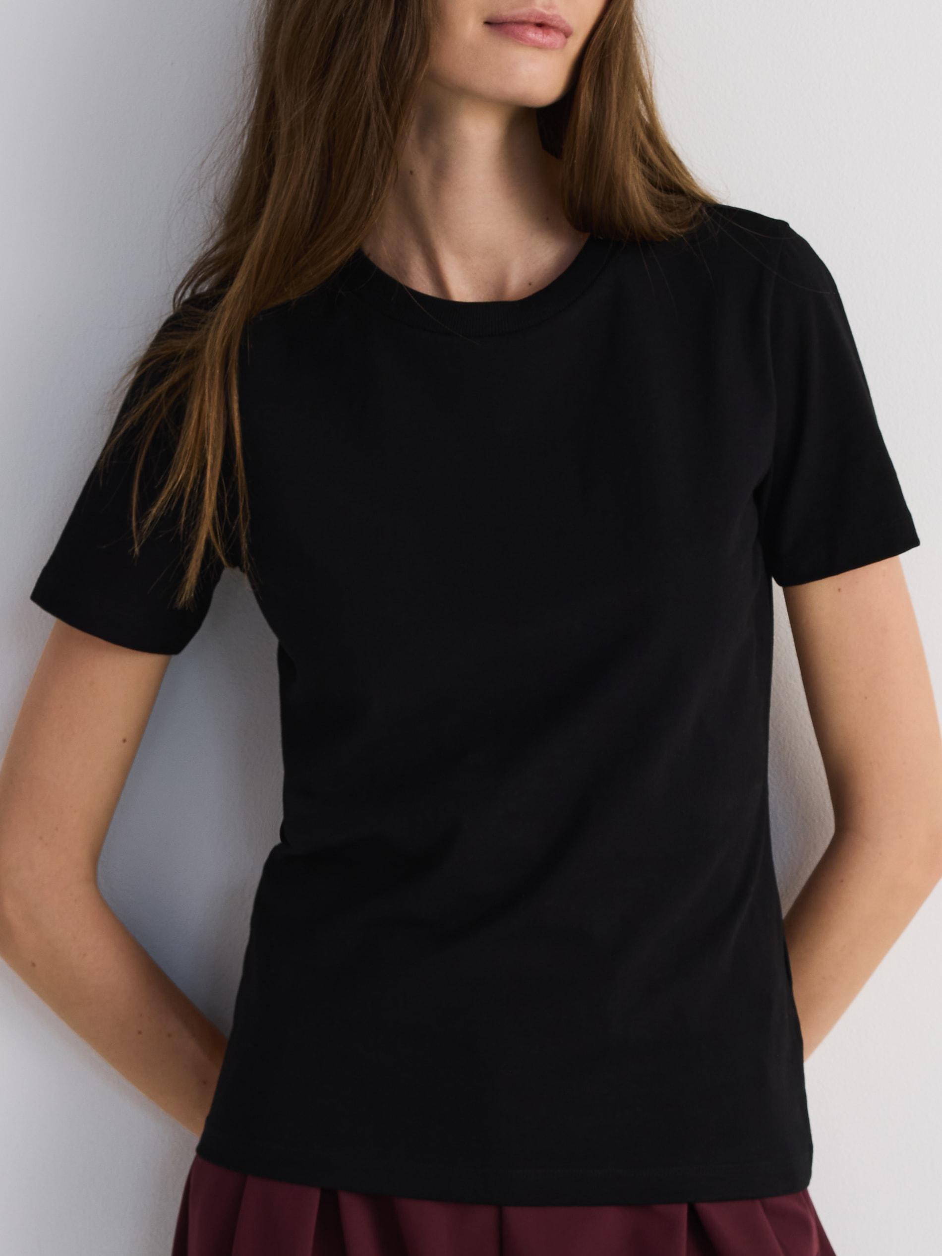 Black Regular T-Shirt, Black, large image number 7
