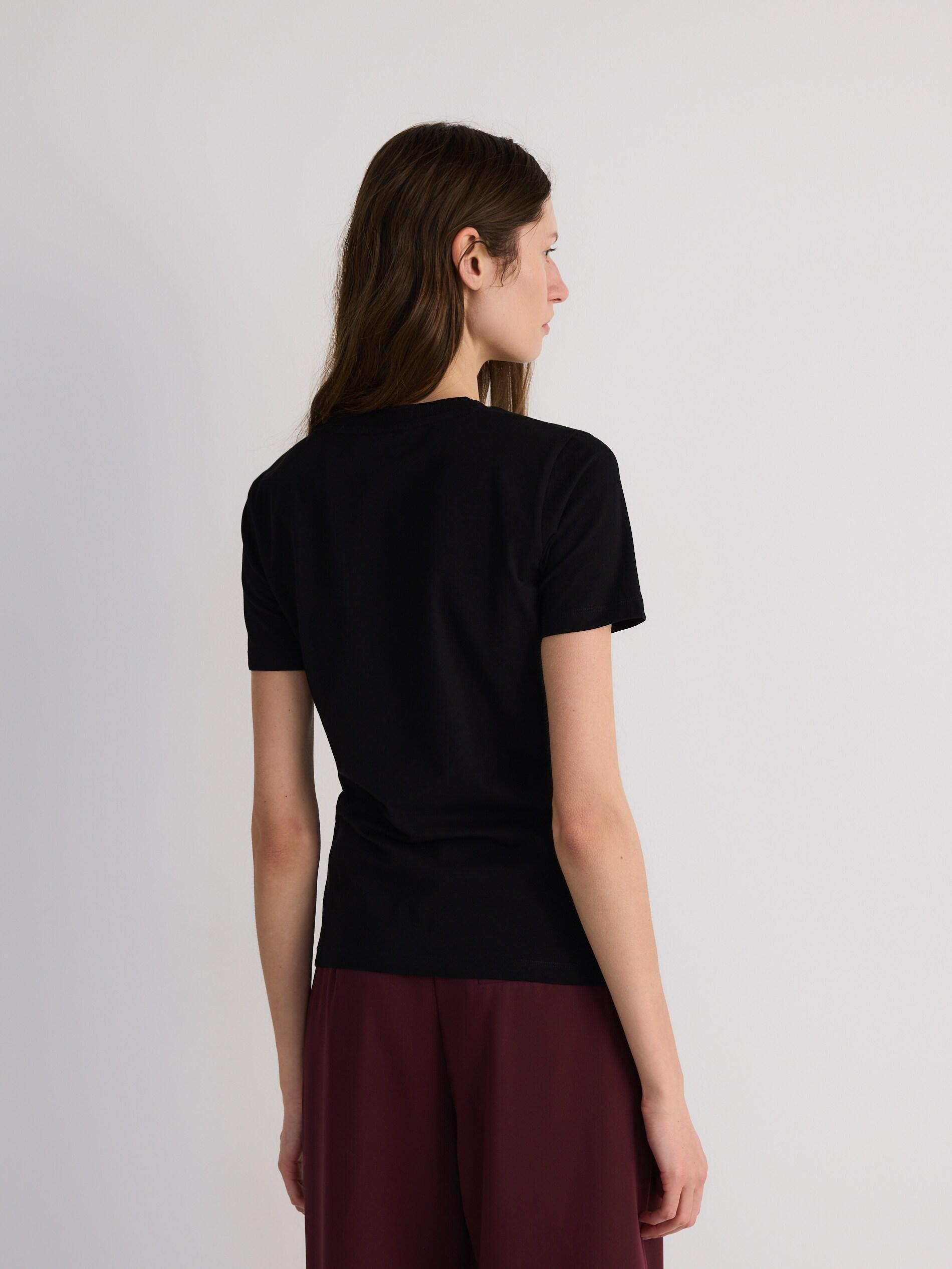 Black Regular T-Shirt, Black, large image number 8