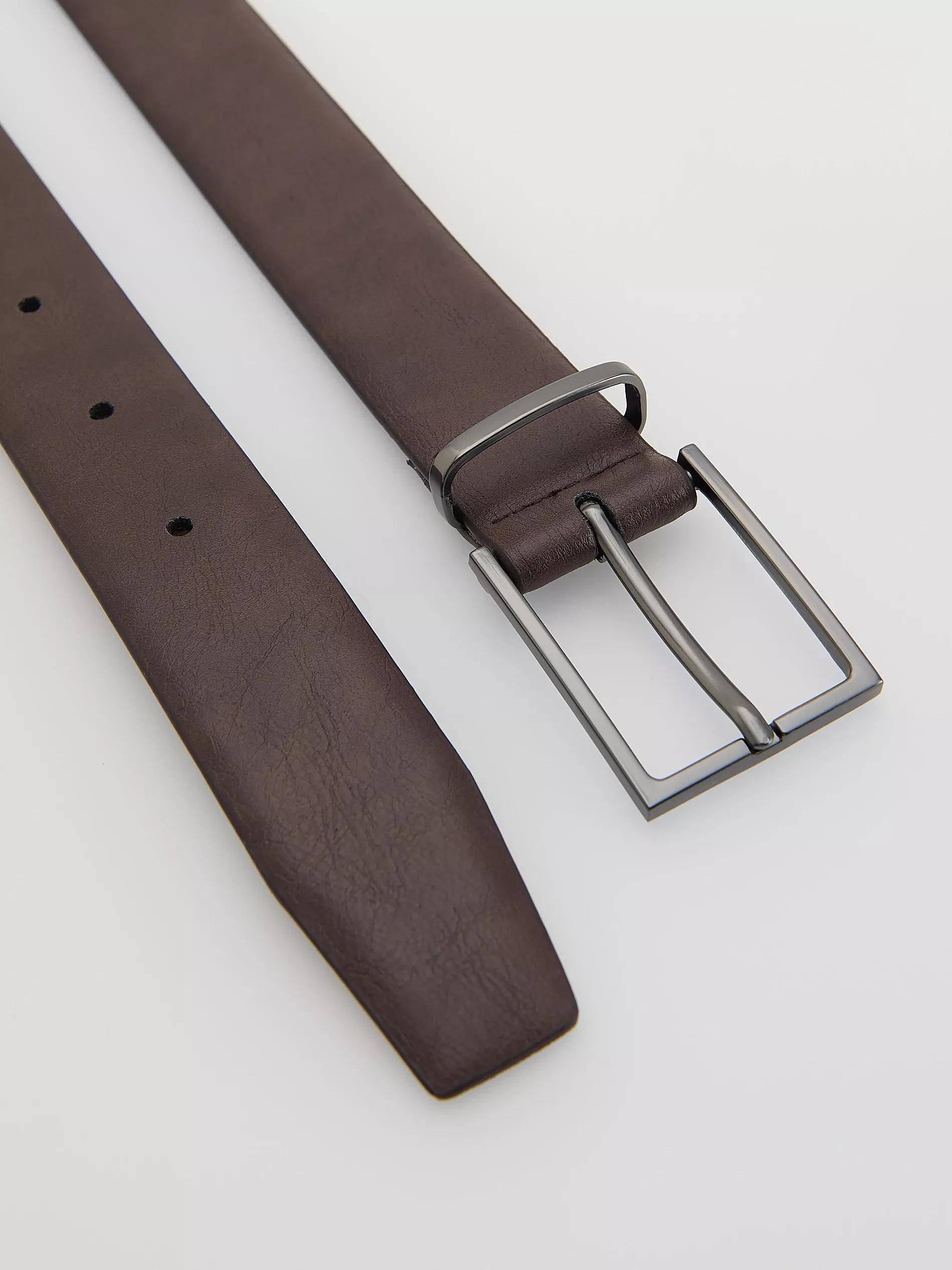 Maroon Combined Materials Belt, Burgundy, large image number 2