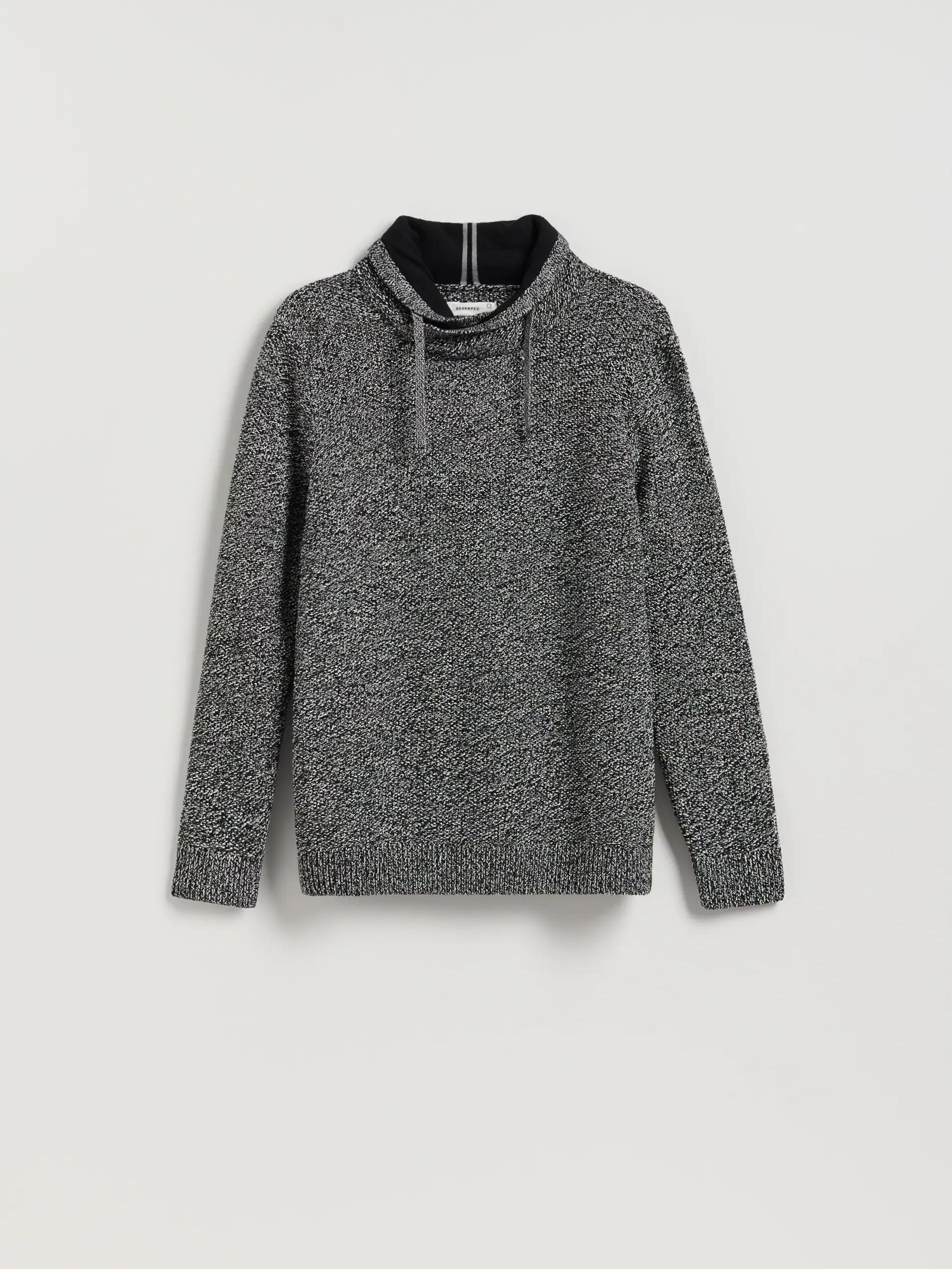 BLACK Sweater with wide turtleneck, Black, large image number 3