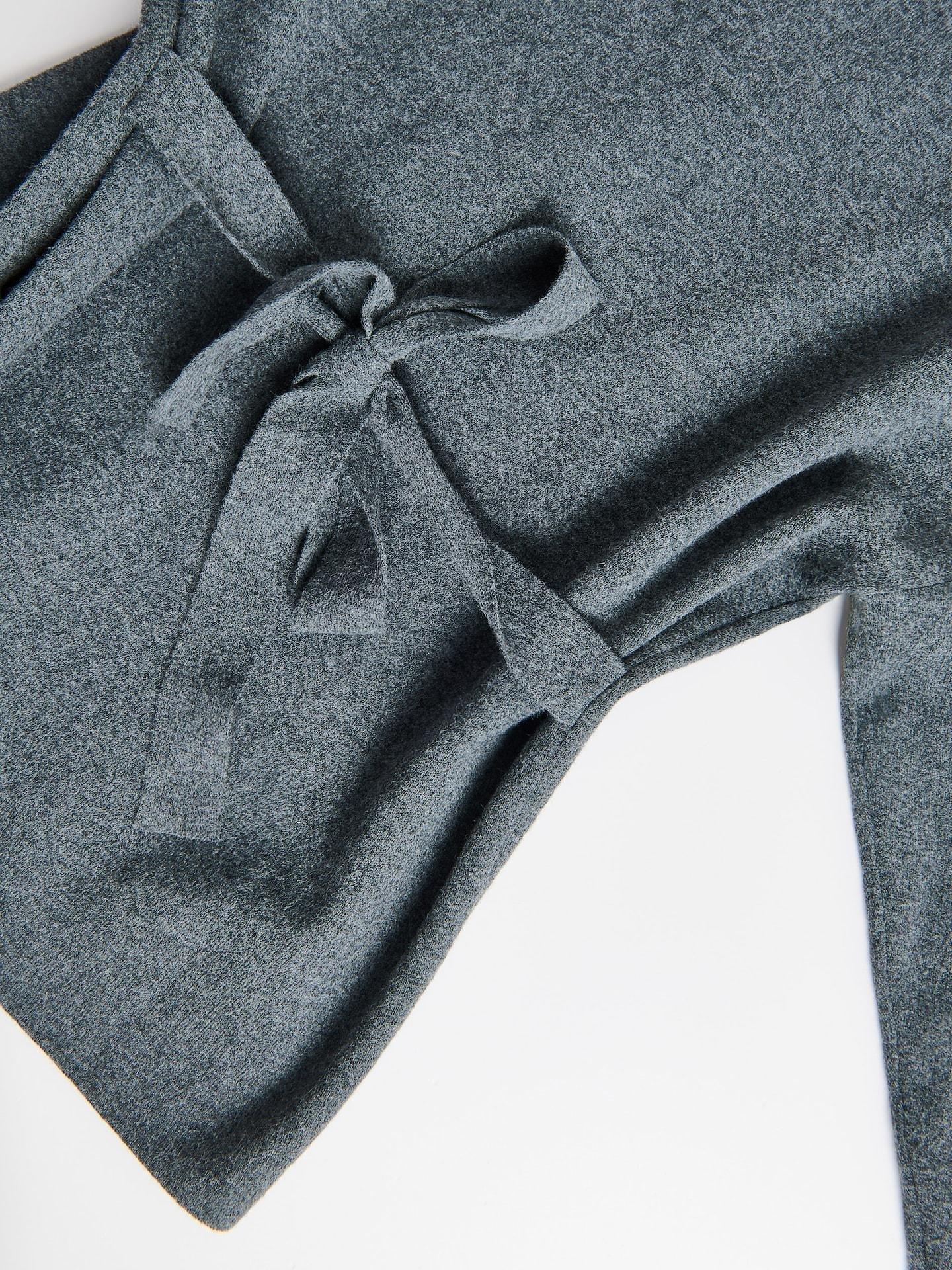 Grey Fitted Cardigan, Grey, large image number 4