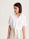 Reserved - Ivory Tie Detail Shirt