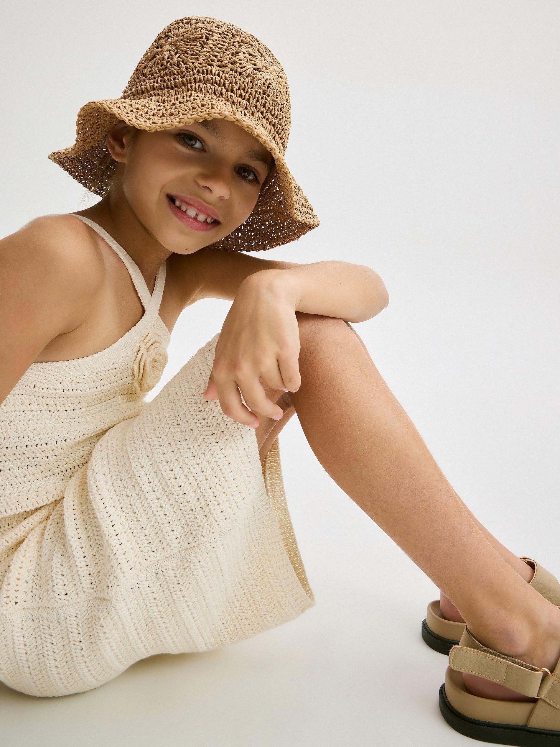 White Jersey Dress, Kids Girls, , large image number 4