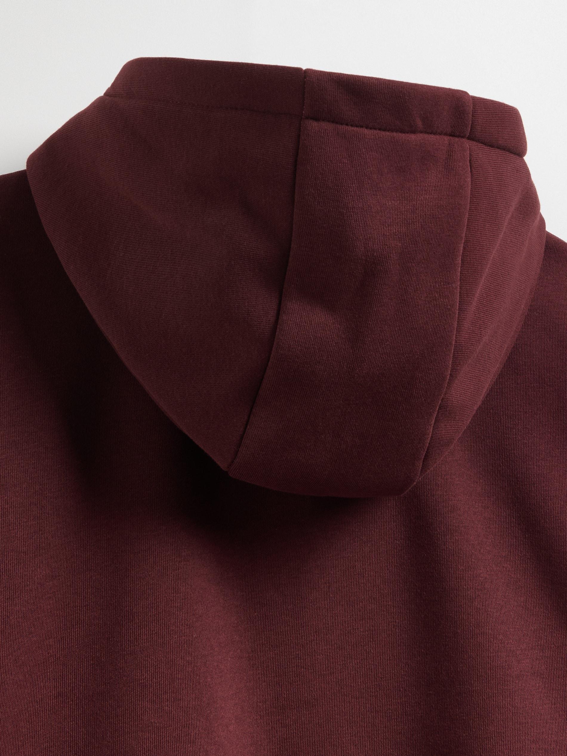 Maroon Zip Up Hoodie, Burgundy, medium