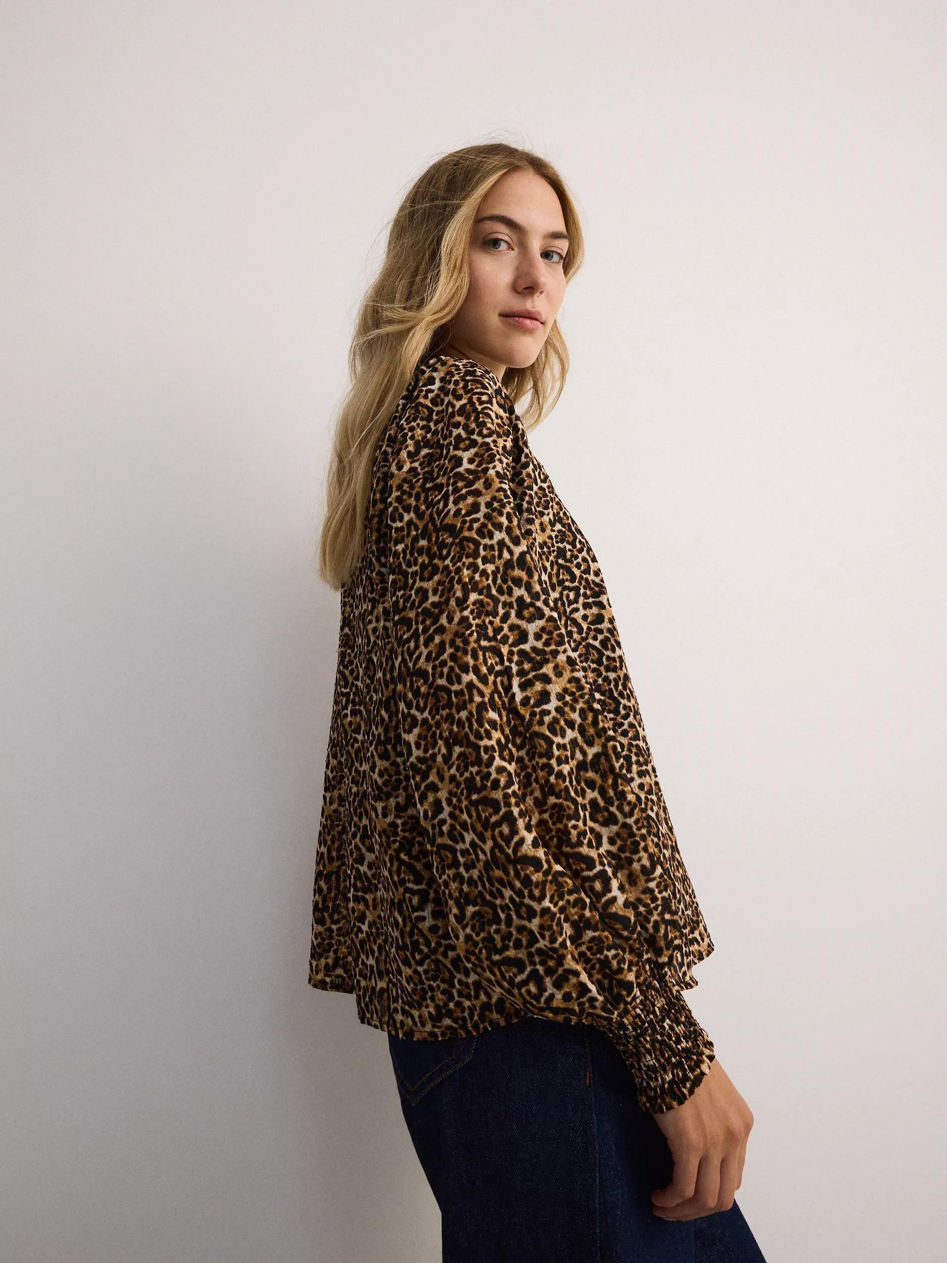 Multicolour Blouse With Animal Print, , large image number 0