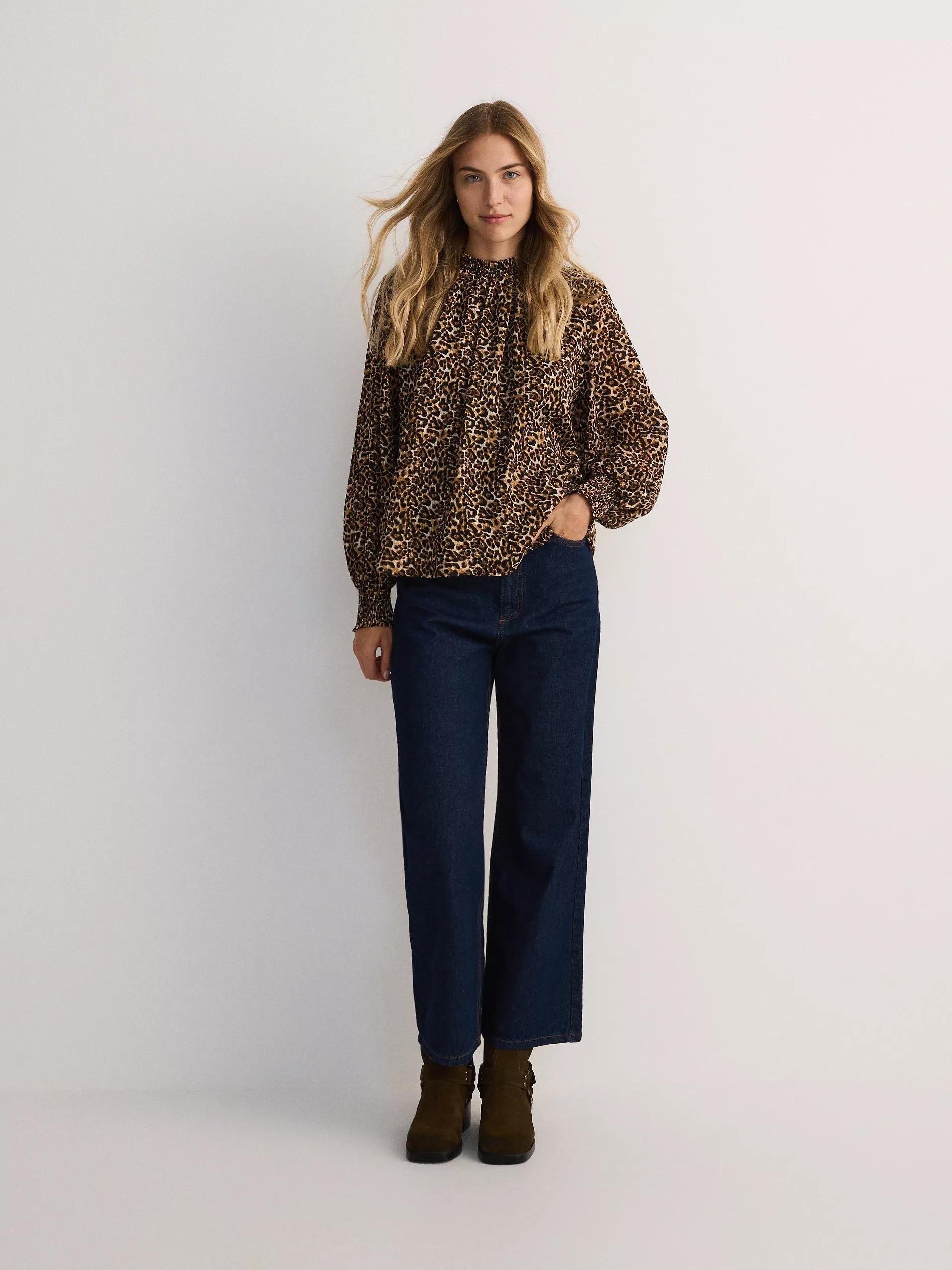 Multicolour Blouse With Animal Print, , large image number 1