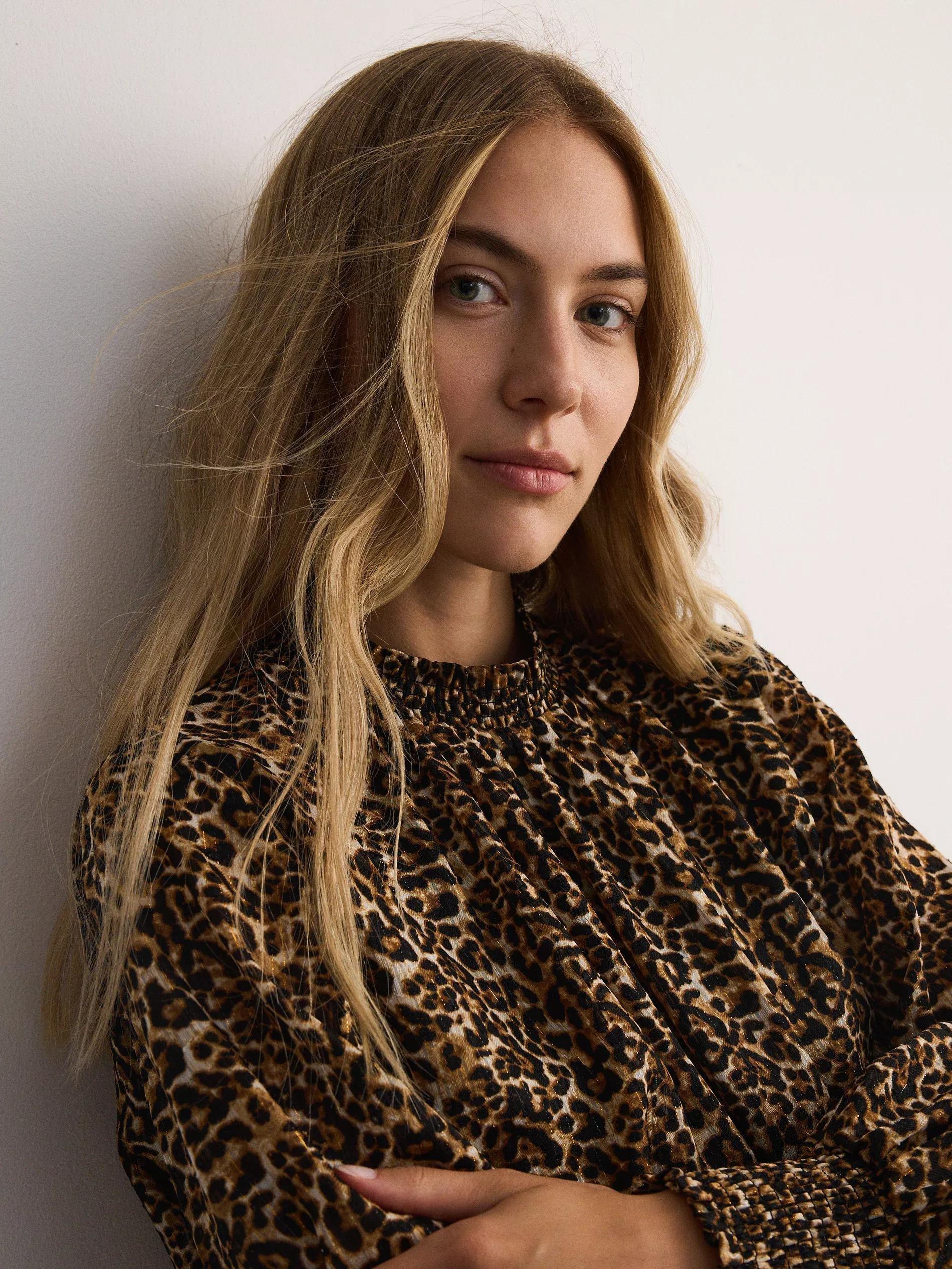 Multicolour Blouse With Animal Print, , large image number 2