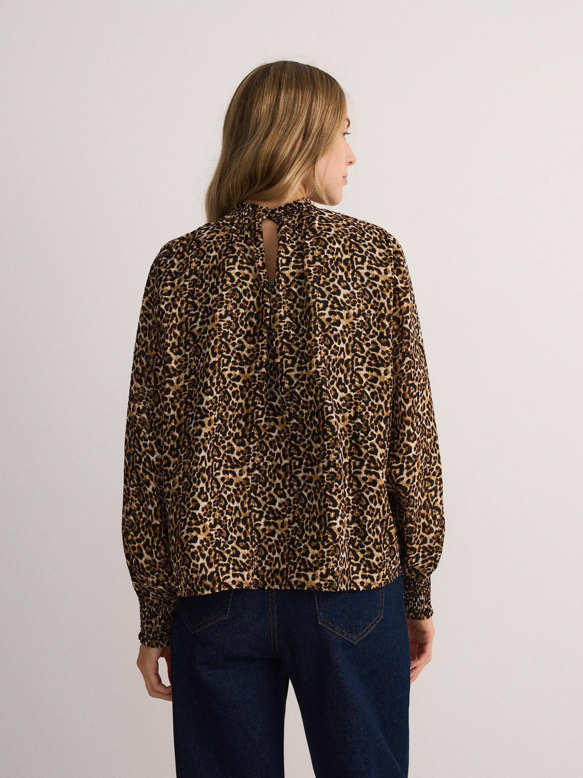 Multicolour Blouse With Animal Print, , large image number 3