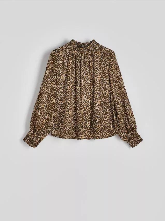 Multicolour Blouse With Animal Print, , large image number 4