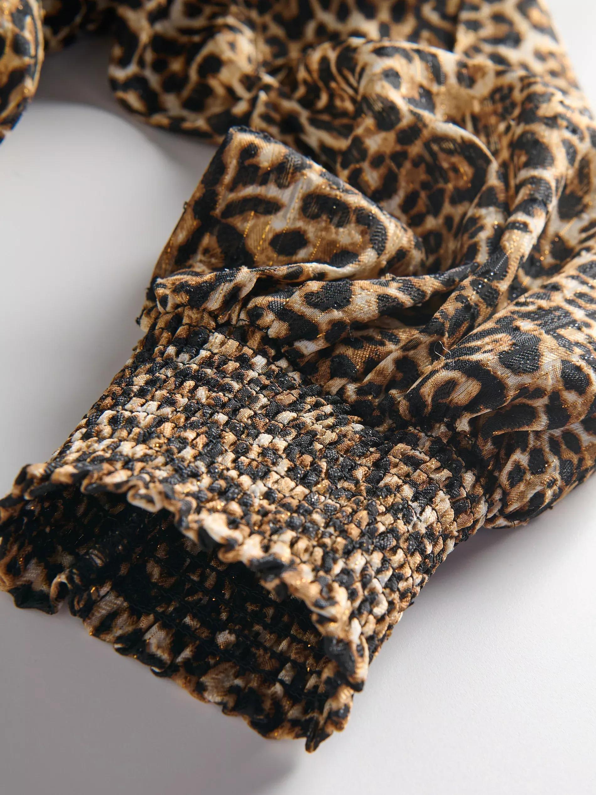 Multicolour Blouse With Animal Print, , large image number 6