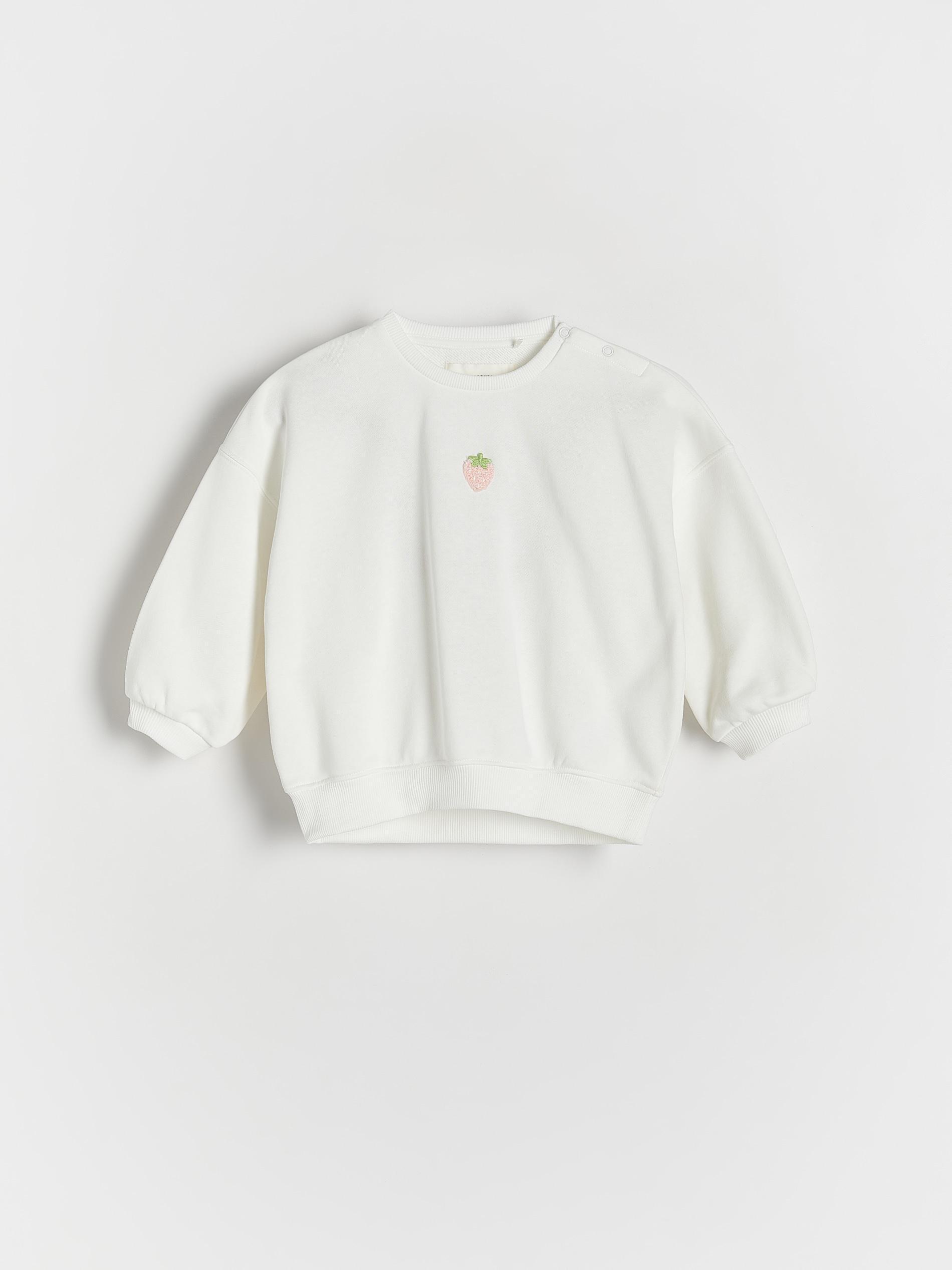Reserved - Cream Embroidery Sweatshirt, Kids Girls