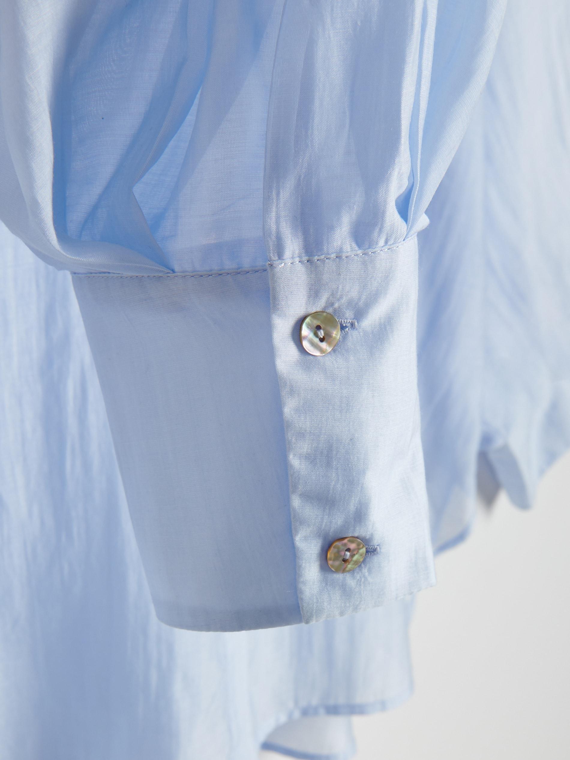 Blue Lyocell Blend Shirt, , large image number 5