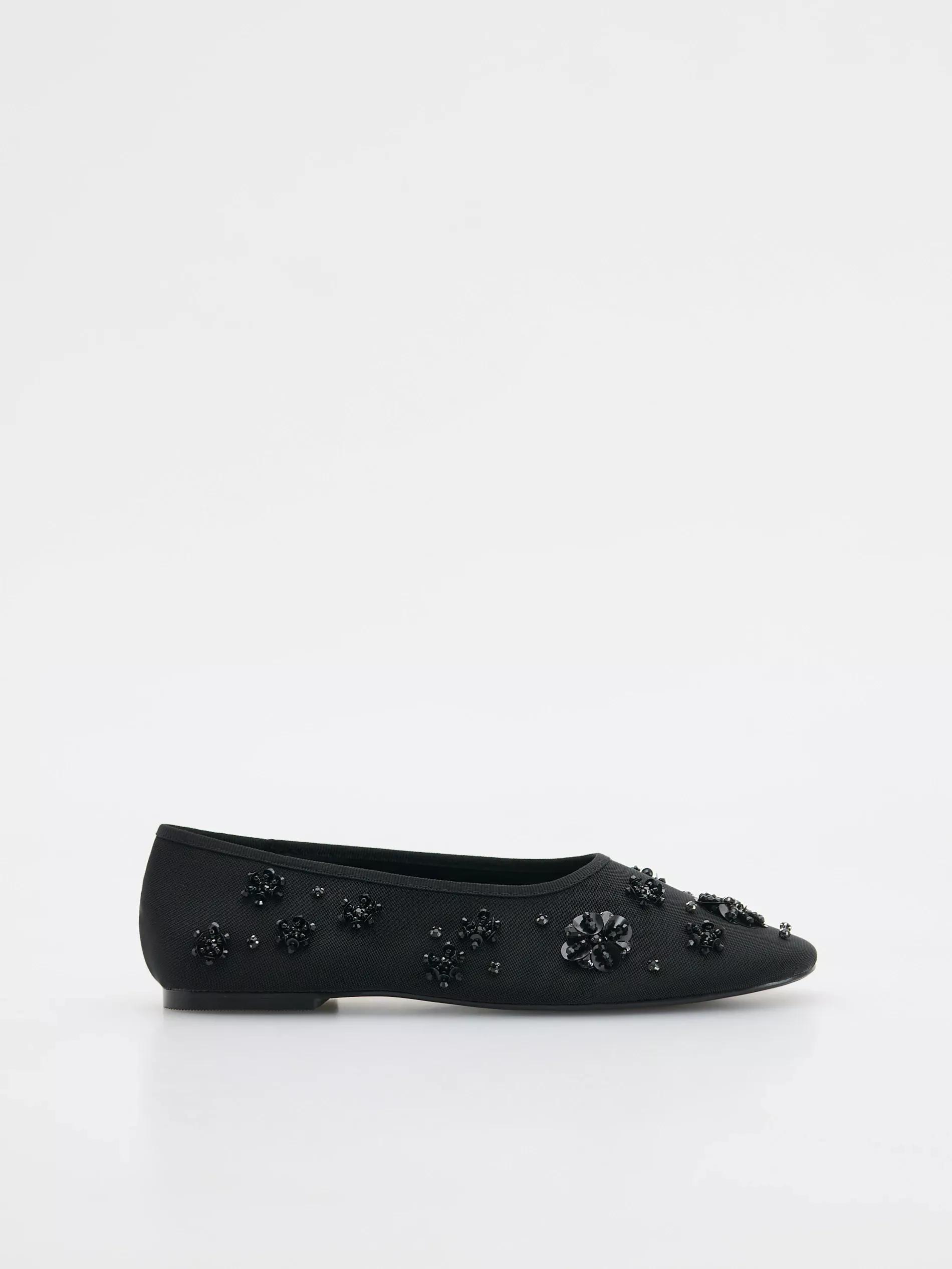 Black Flat Shoes, , large image number 0
