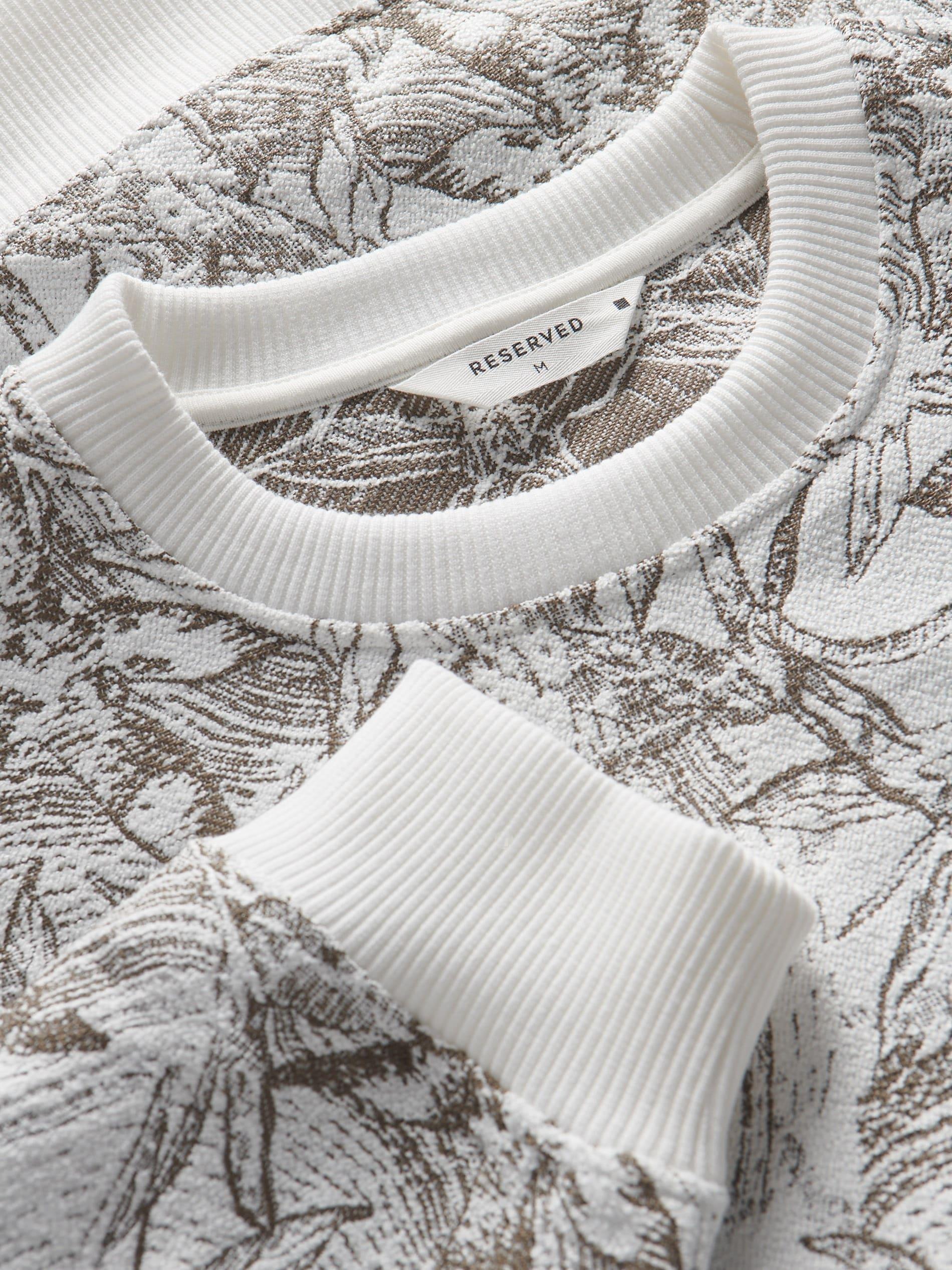 Cream Patterned Blouse, , large image number 5