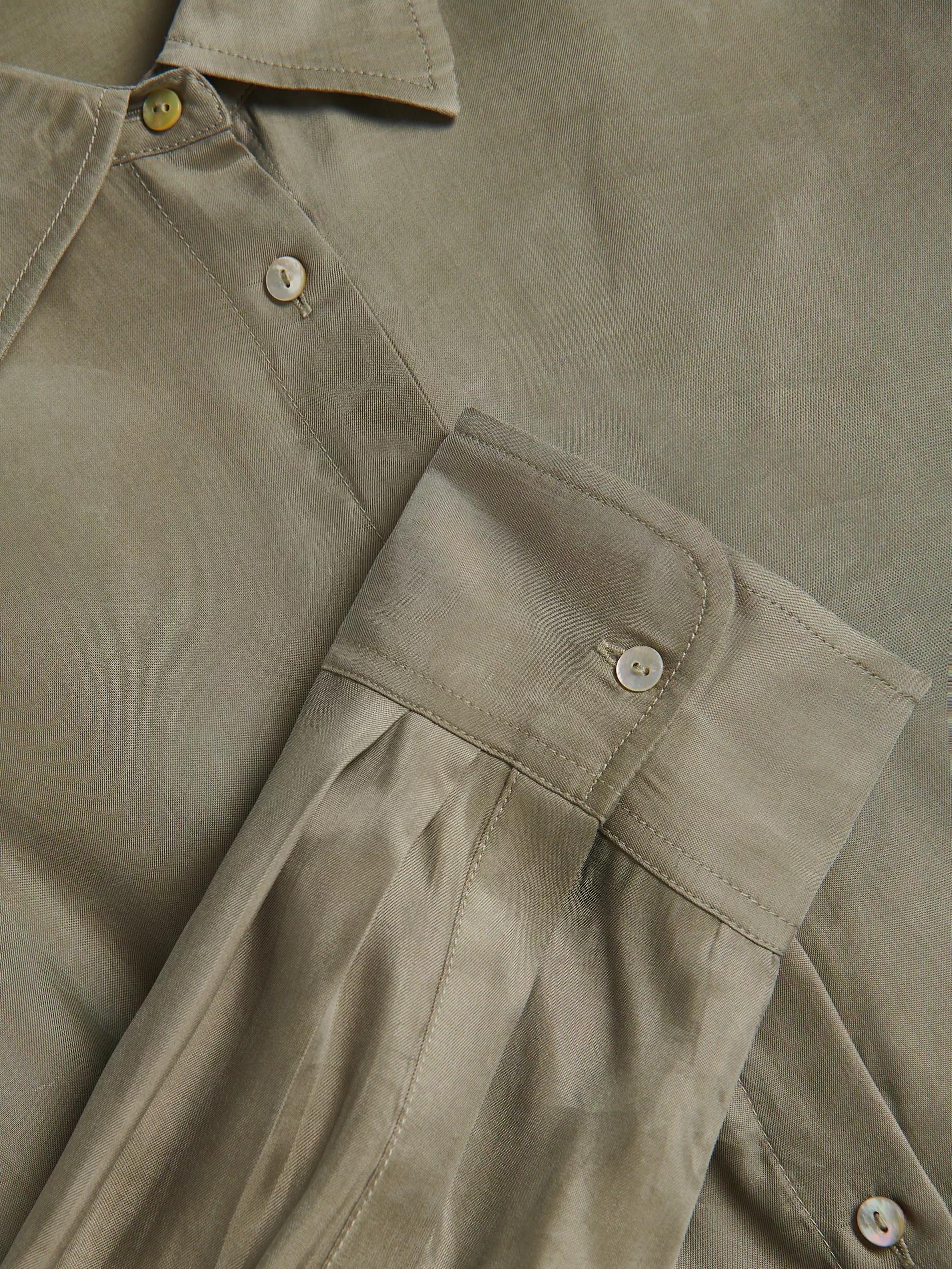 Green Button Detail Shirt, , large image number 12