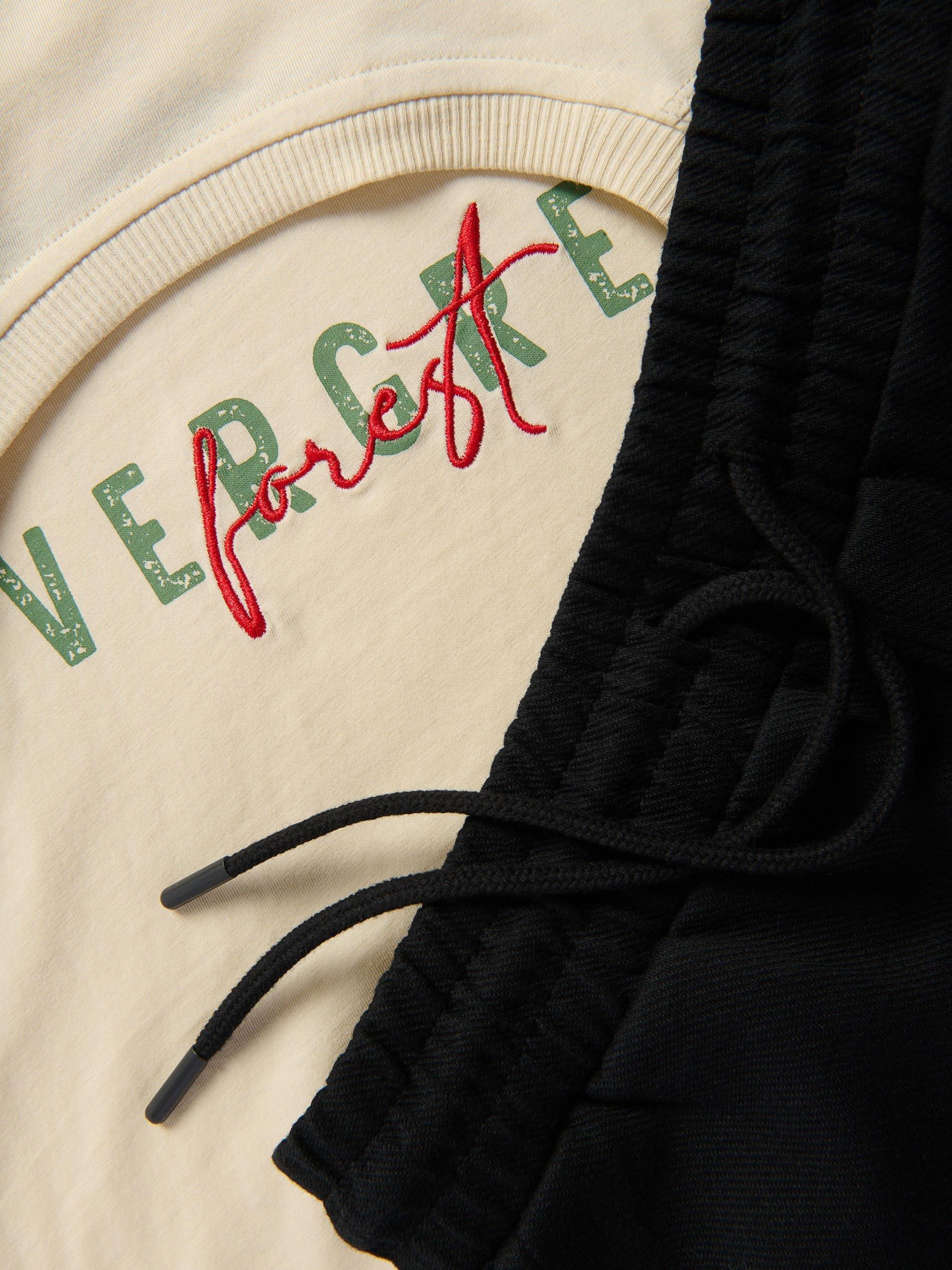 Cream Two Piece Pyjama Set With Christmas Print, Ivory, large image number 1