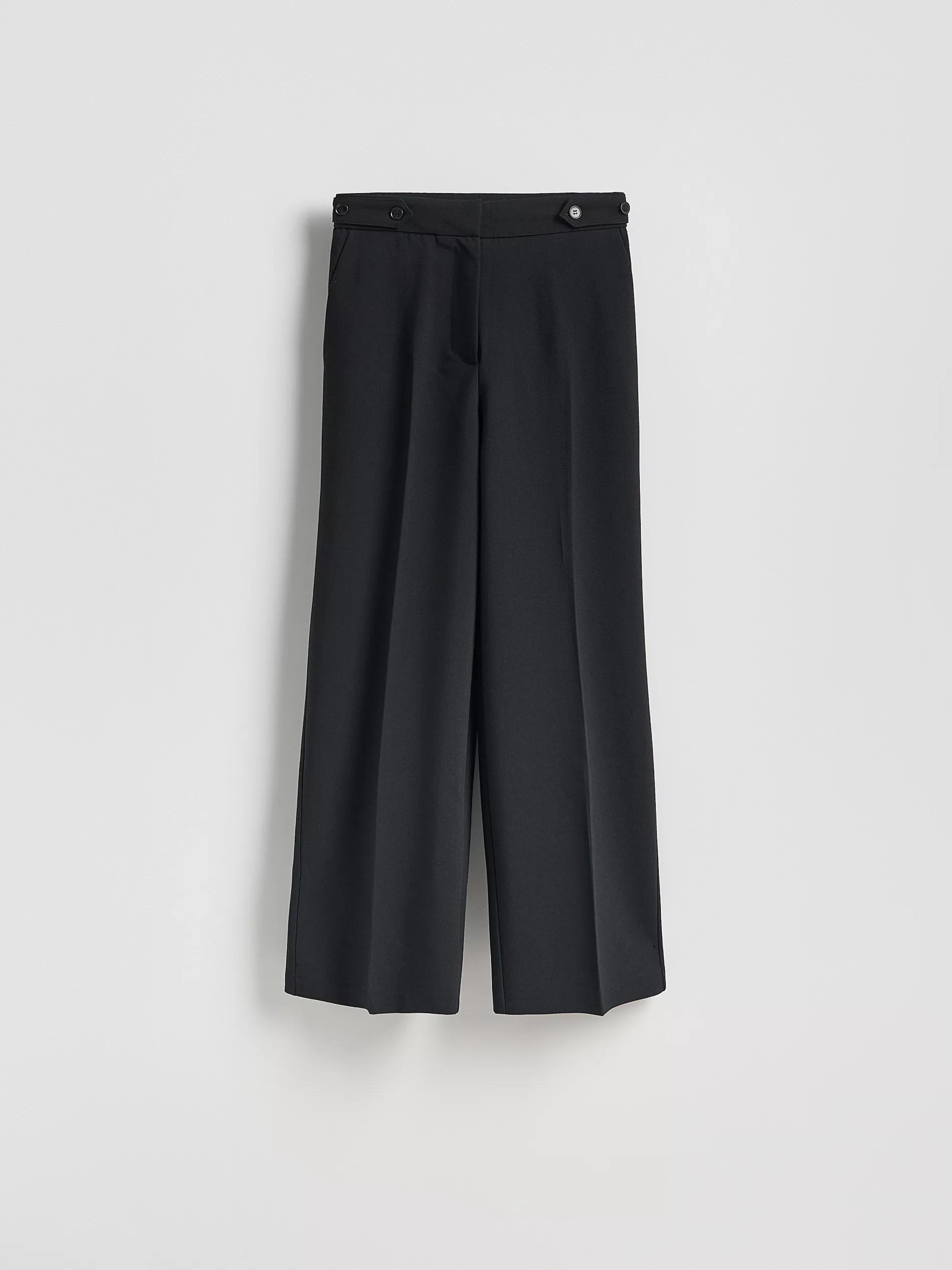 Black Pressed Crease Trousers, Black, large image number 4