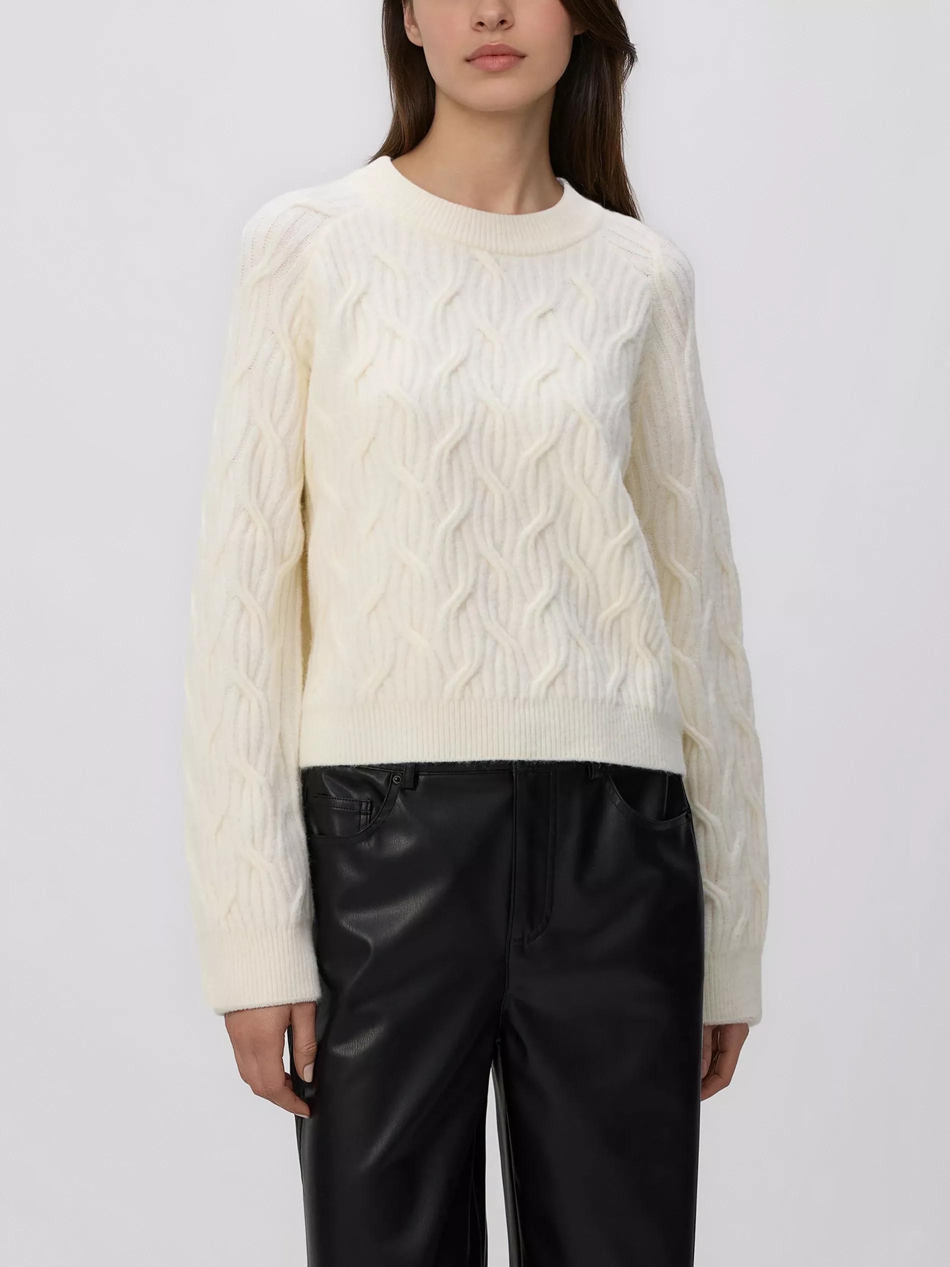Beige Structural Jumper, Ivory, large image number 1