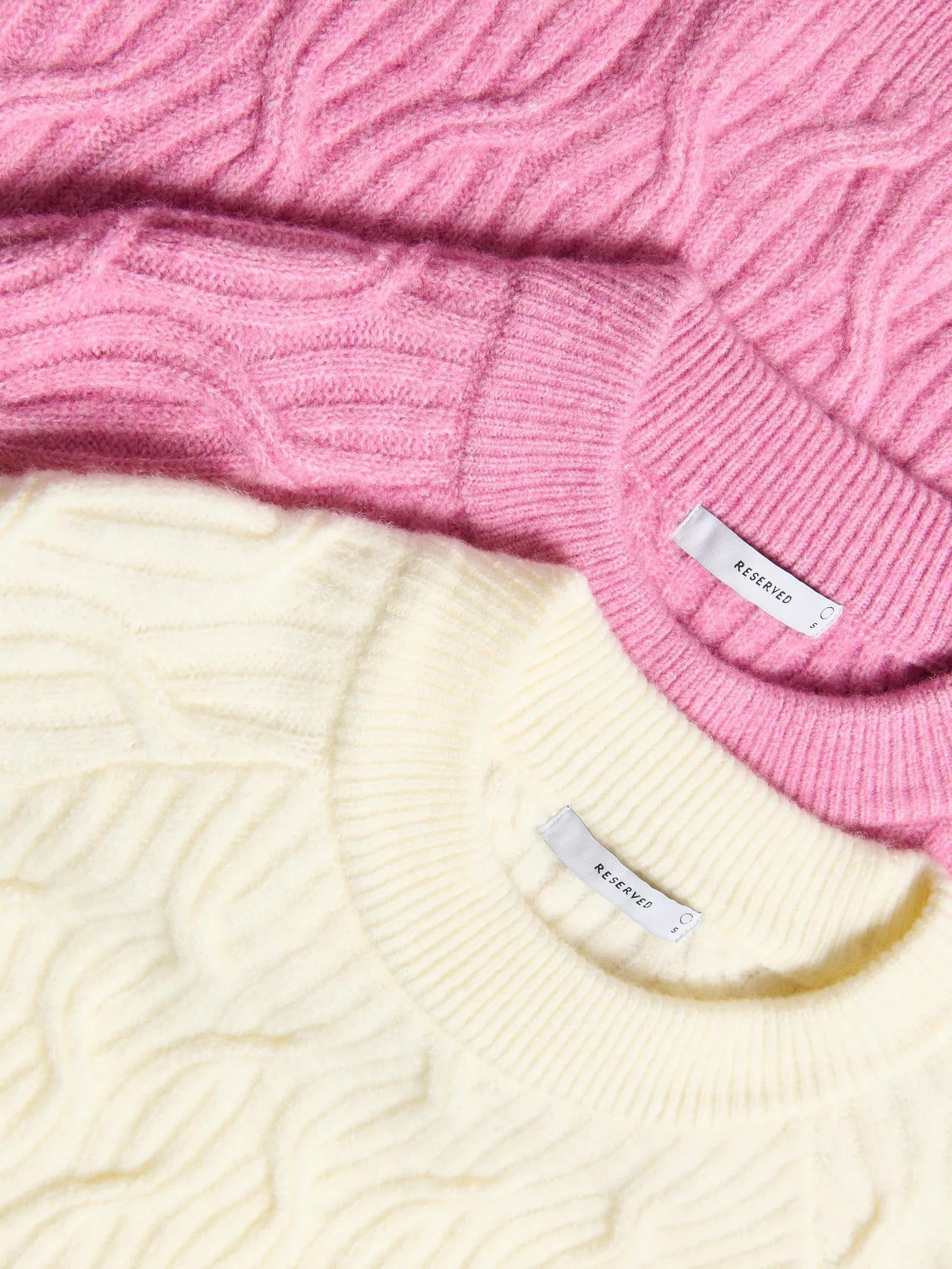 Beige Structural Jumper, Ivory, large image number 5