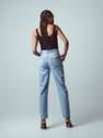Reserved - Light Blue Ripped Mom Fit Jeans